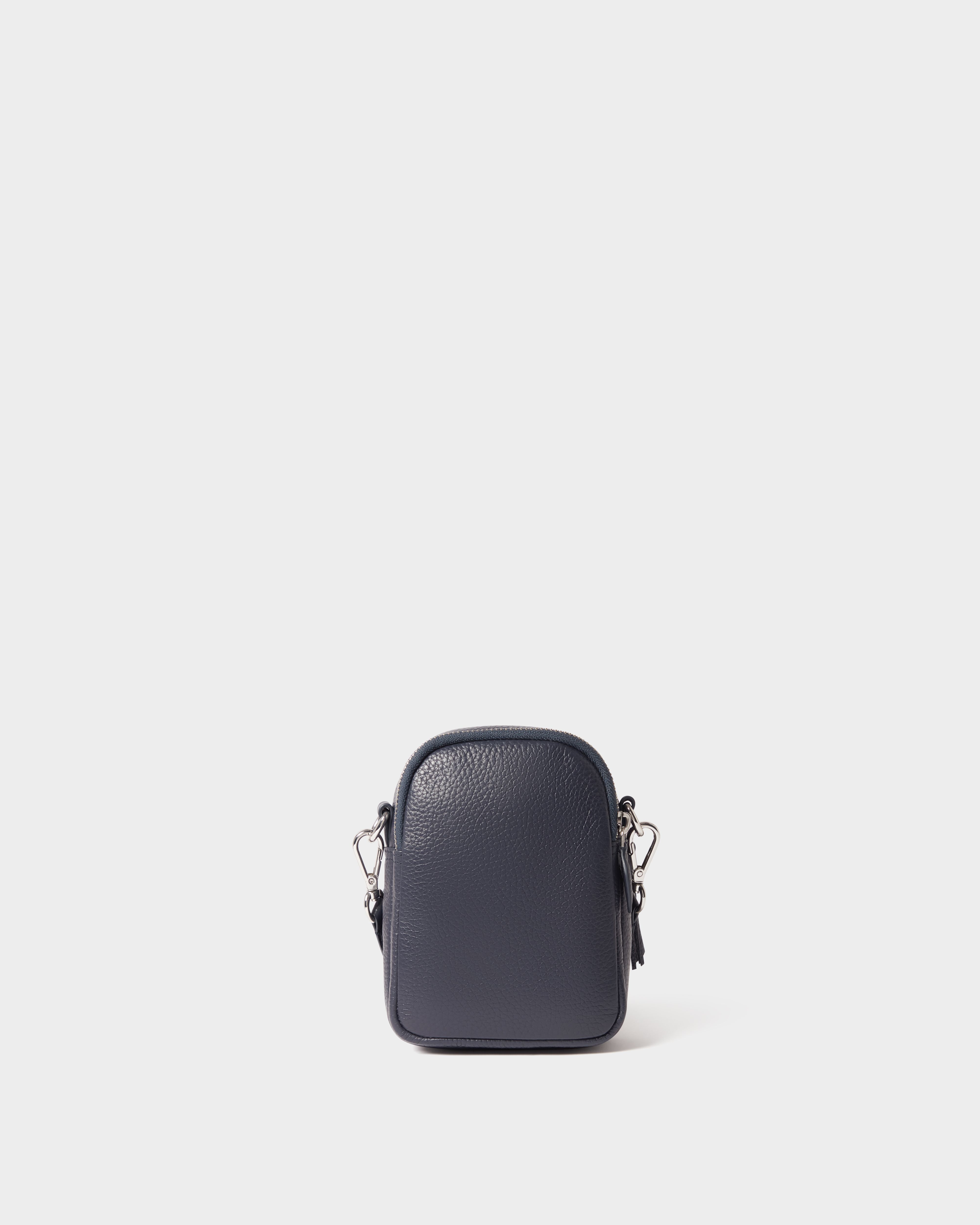 Image number 4 of The Stella Leather Phone Bag in Navy