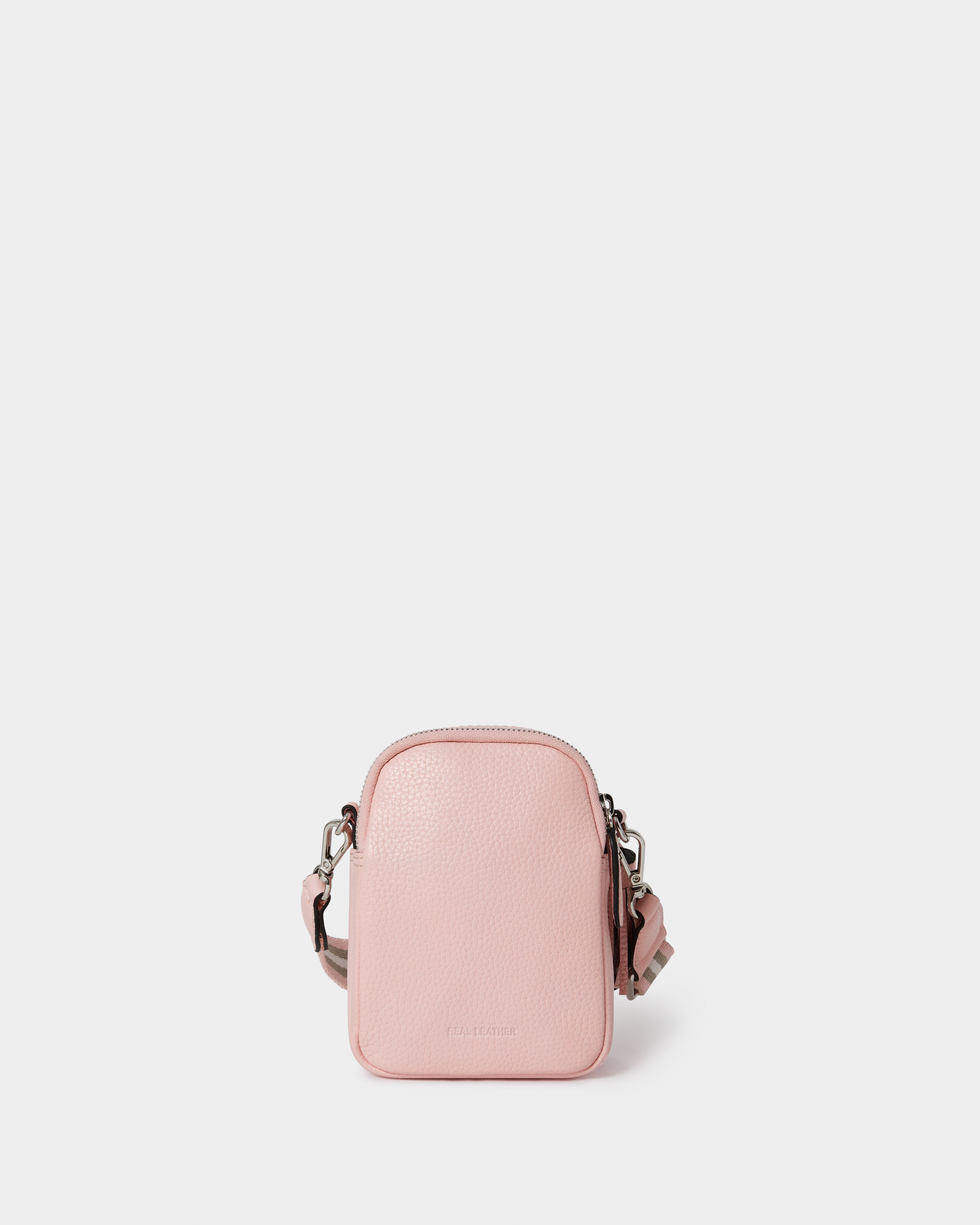 Image number 4 of The Stella Leather Phone Bag in Blush