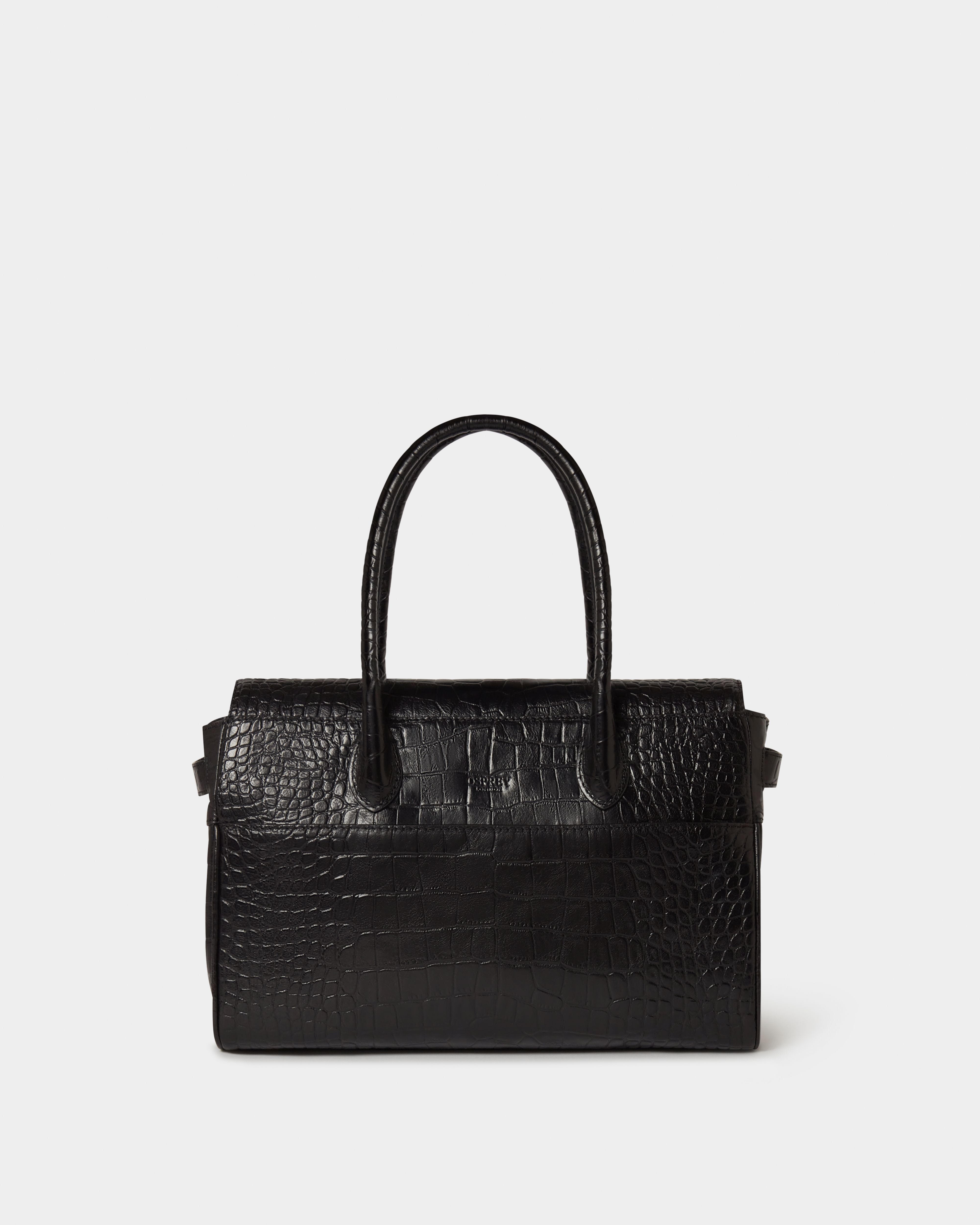 Image number 6 of The Weybridge Leather Shoulder Bag in Black