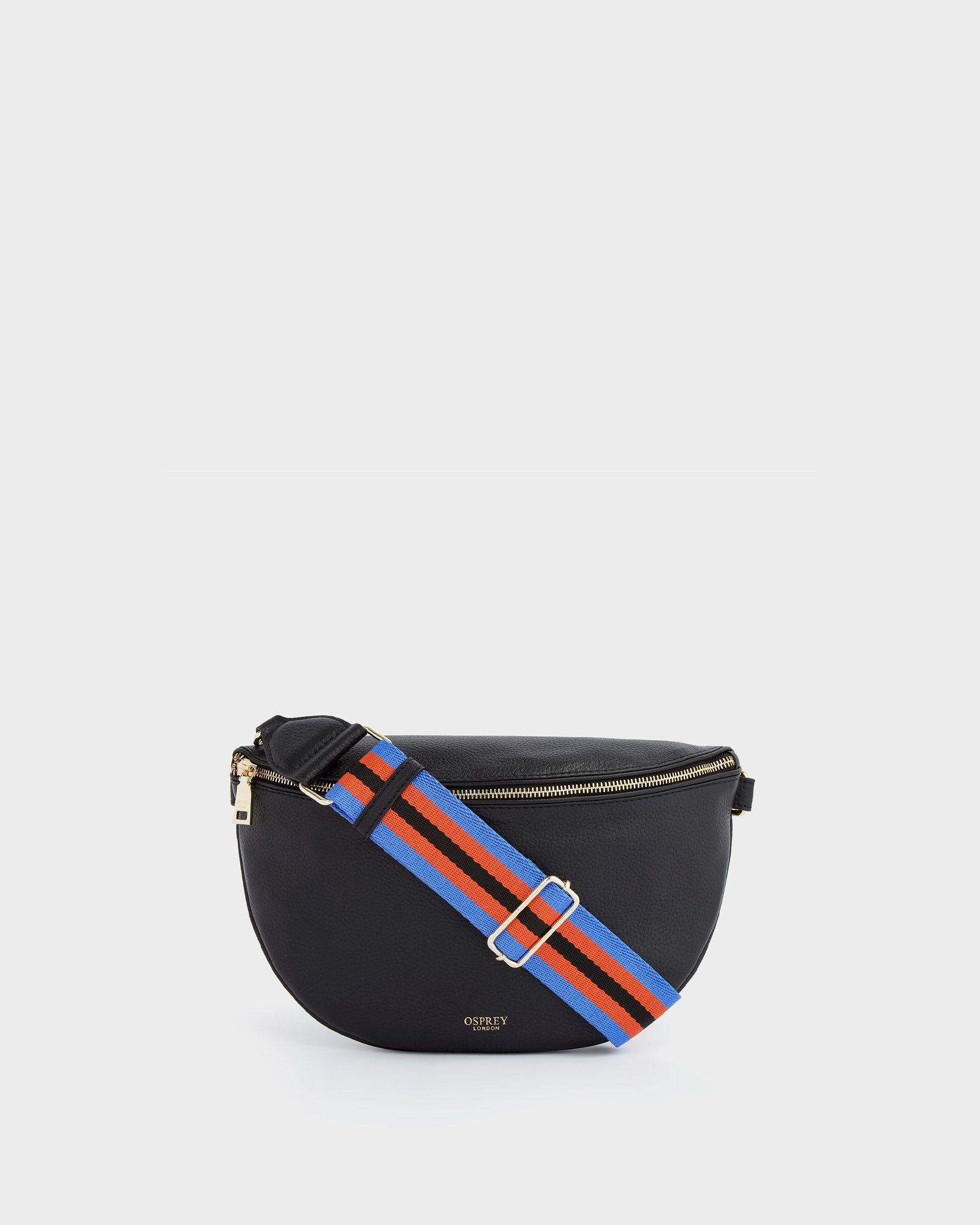 The Hendrix Leather Sling Bag in Black Black