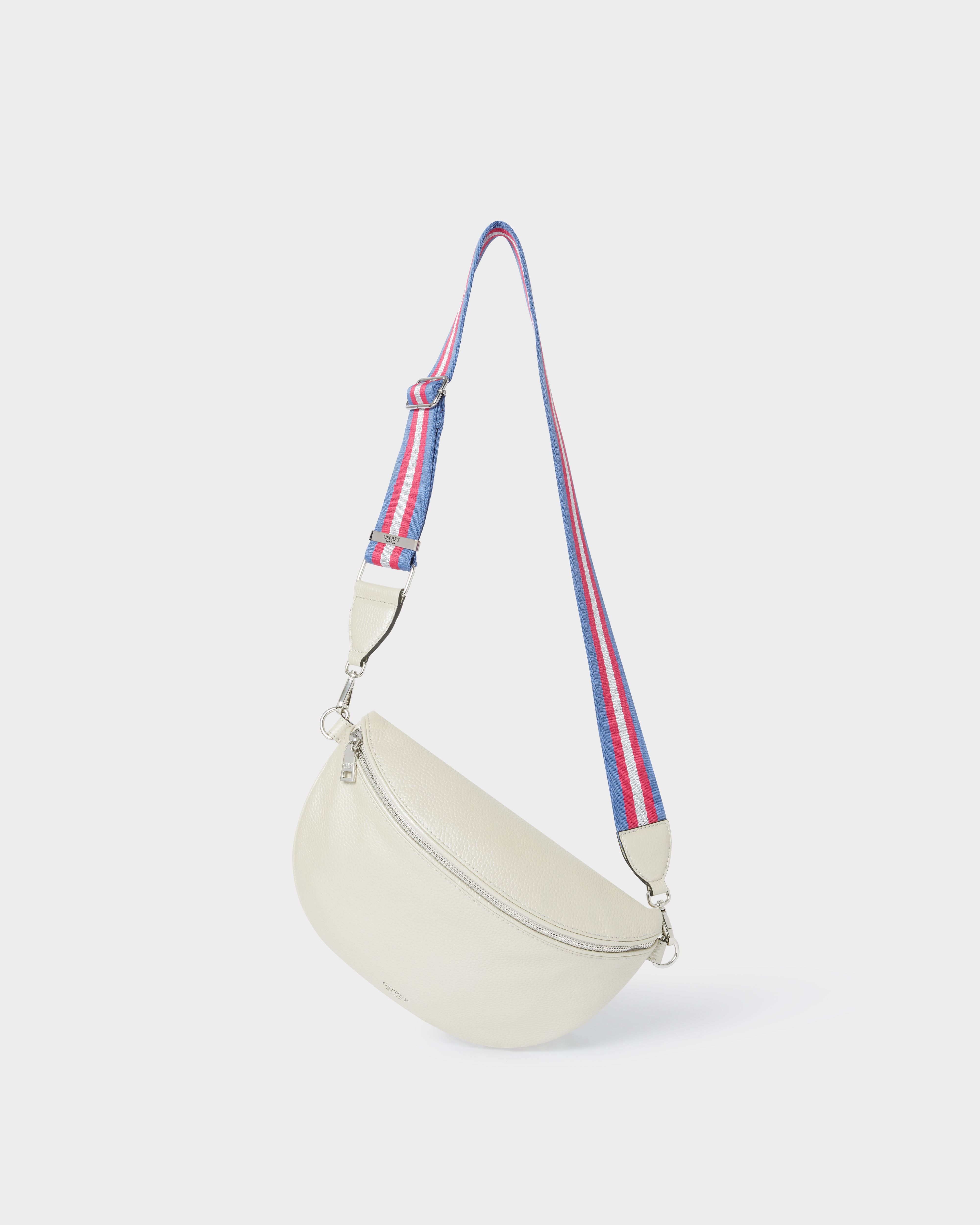 Image number 3 of The Hendrix Leather Sling Bag in Silver