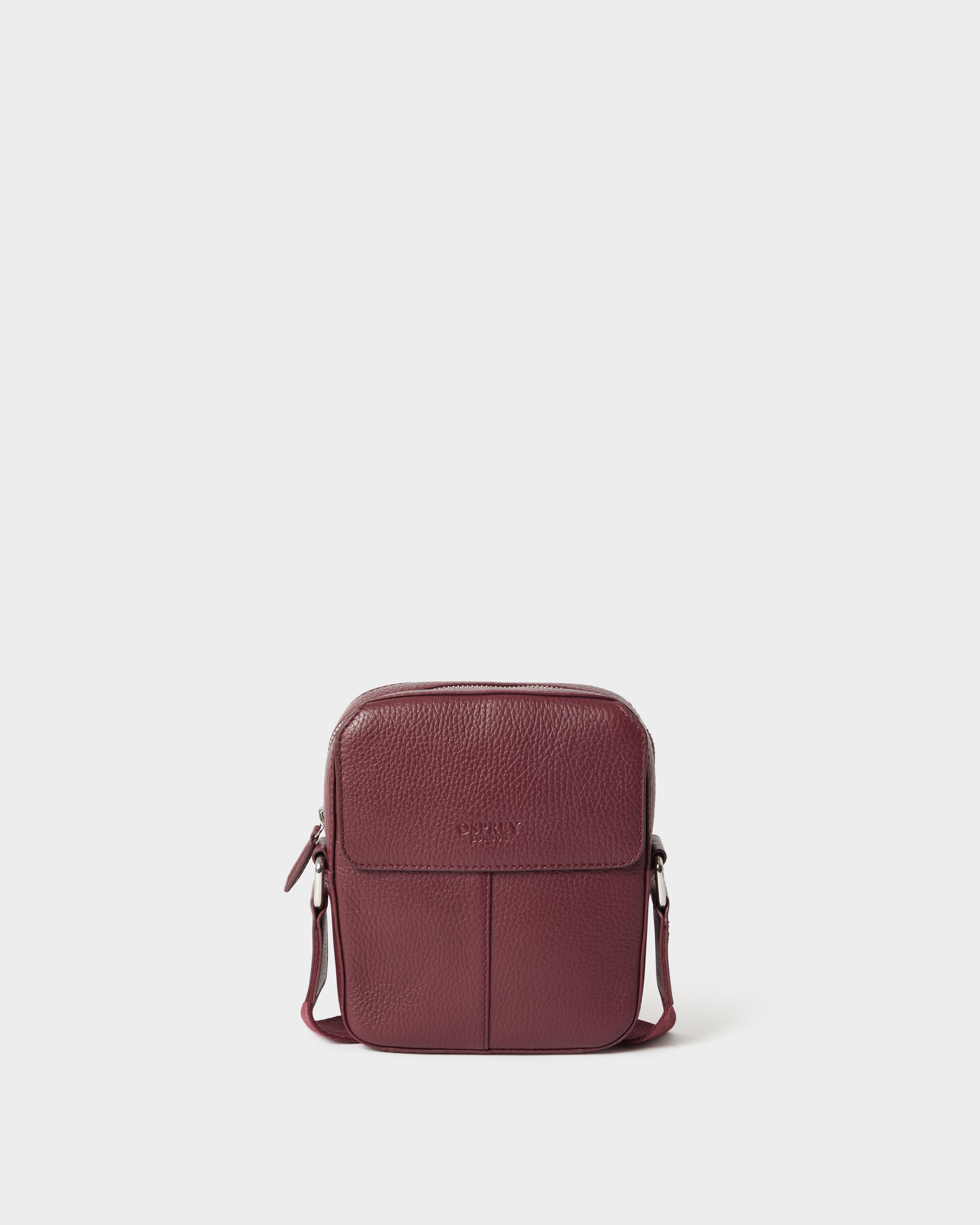 Image number 4 of The Jacob Leather Phone Bag in Merlot
