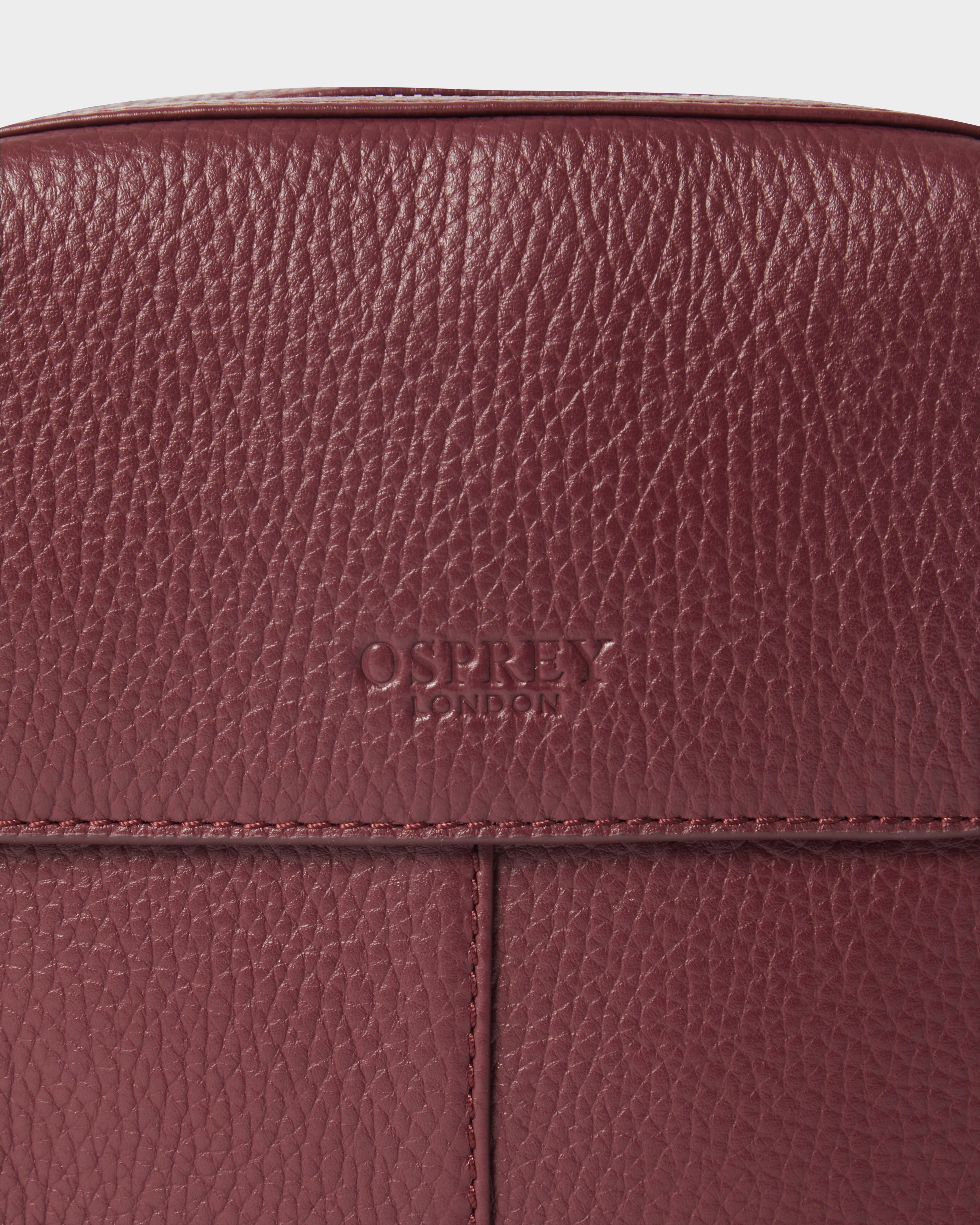 Image number 7 of The Jacob Leather Phone Bag in Merlot