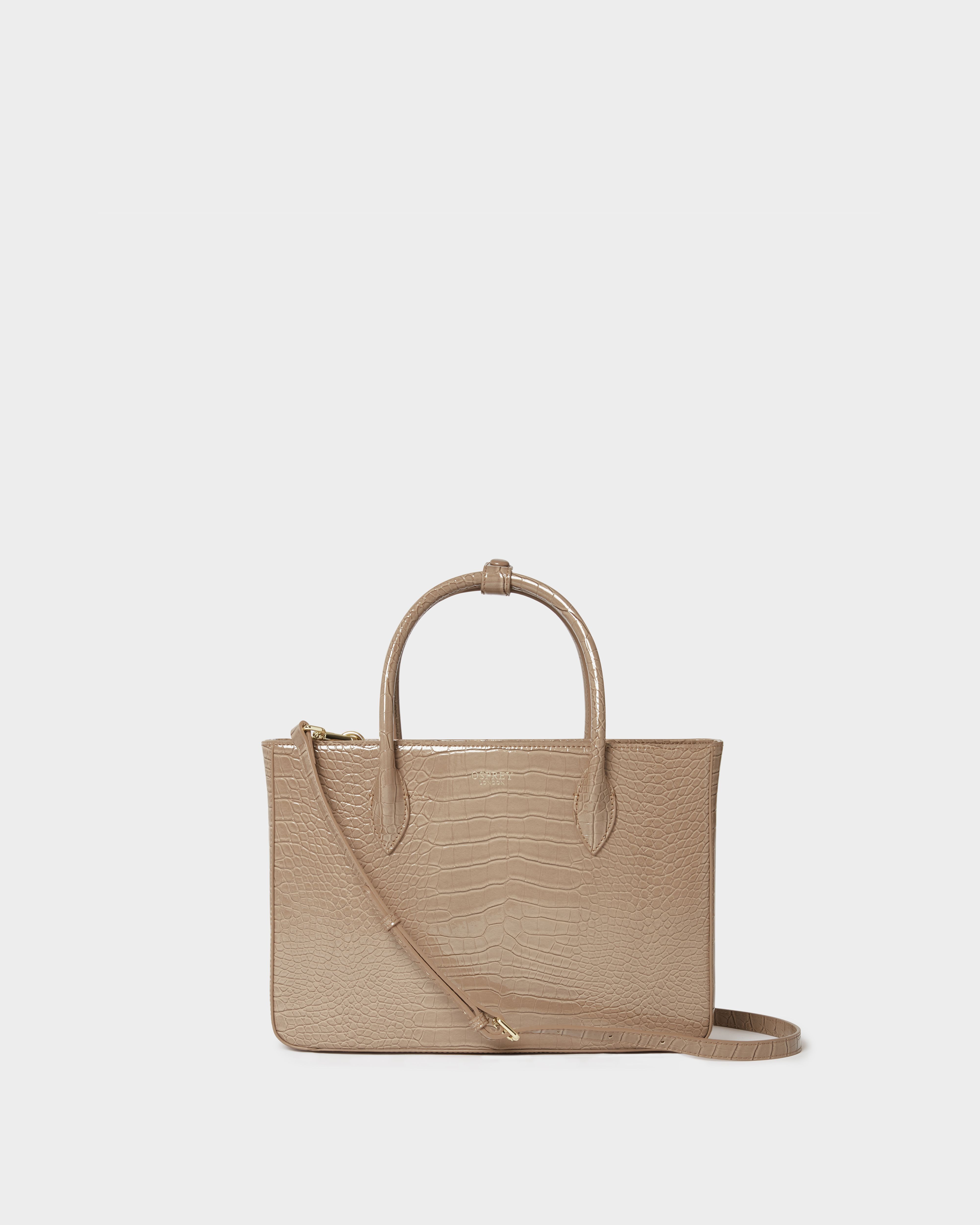 The Fulham Faux Leather Grab in Taupe