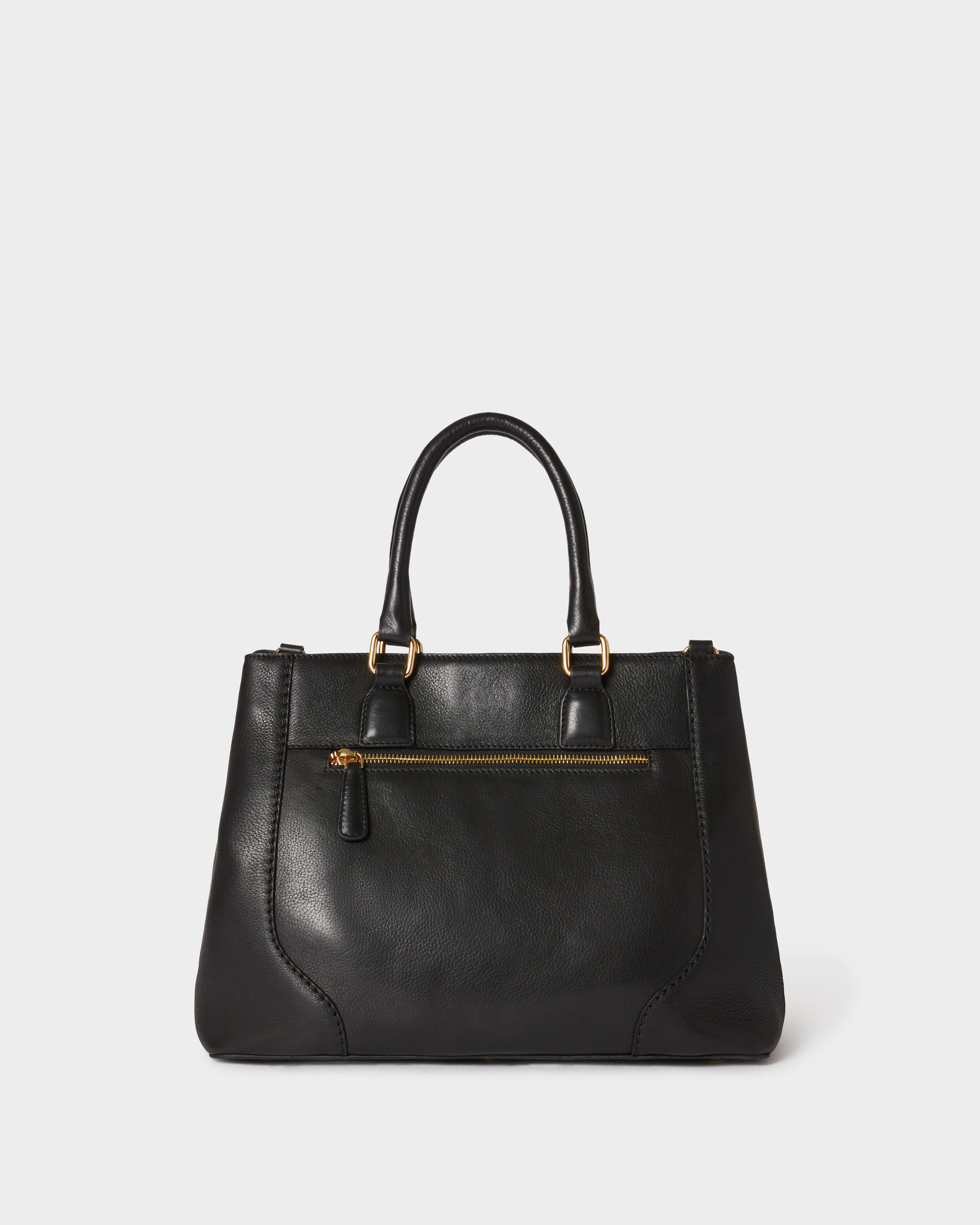 Image number 5 of The Oxford Leather Hobo Bag in Black