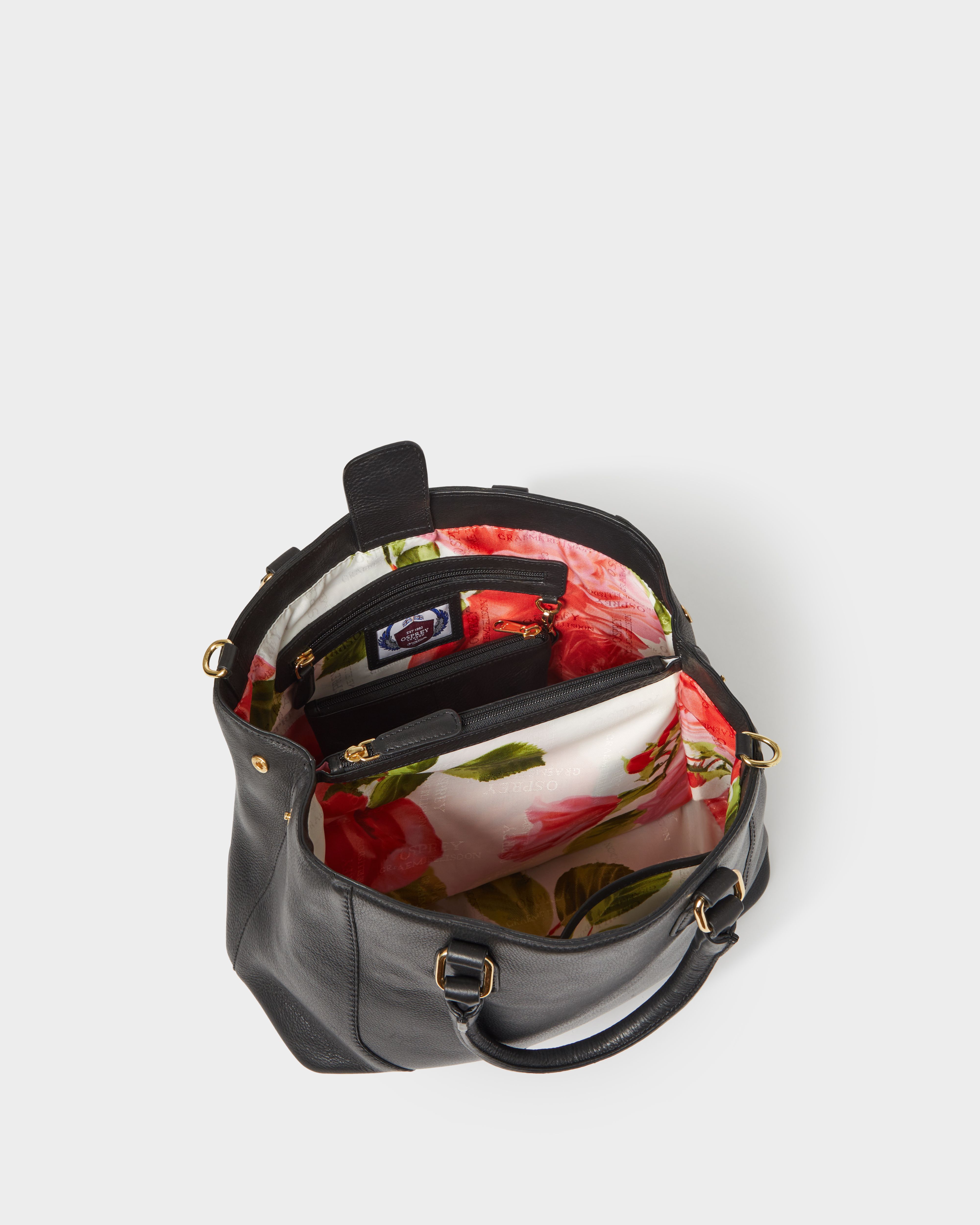 Image number 4 of The Oxford Leather Hobo Bag in Black