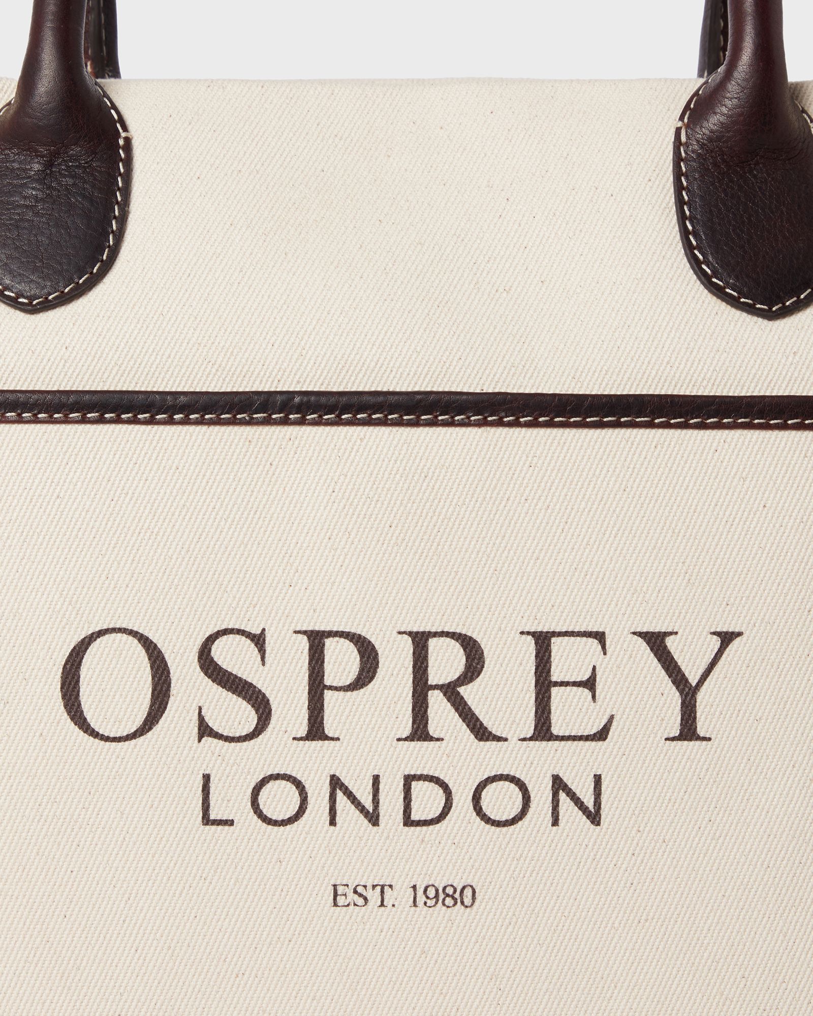 Image number 5 of The Gaddesden Canvas & Leather Tote in Ivory
