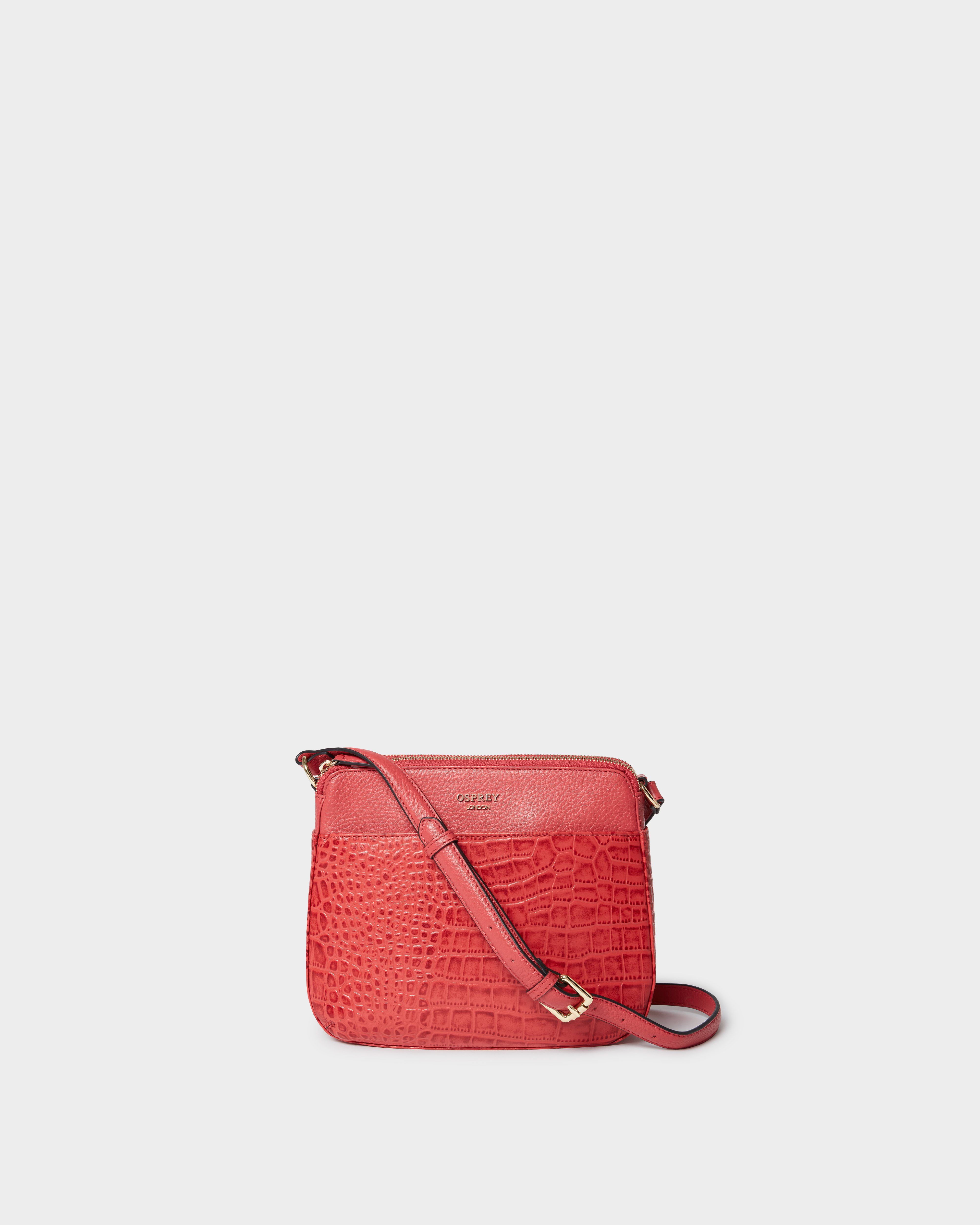 The Kellie Leather Crossbody in Rosewood
