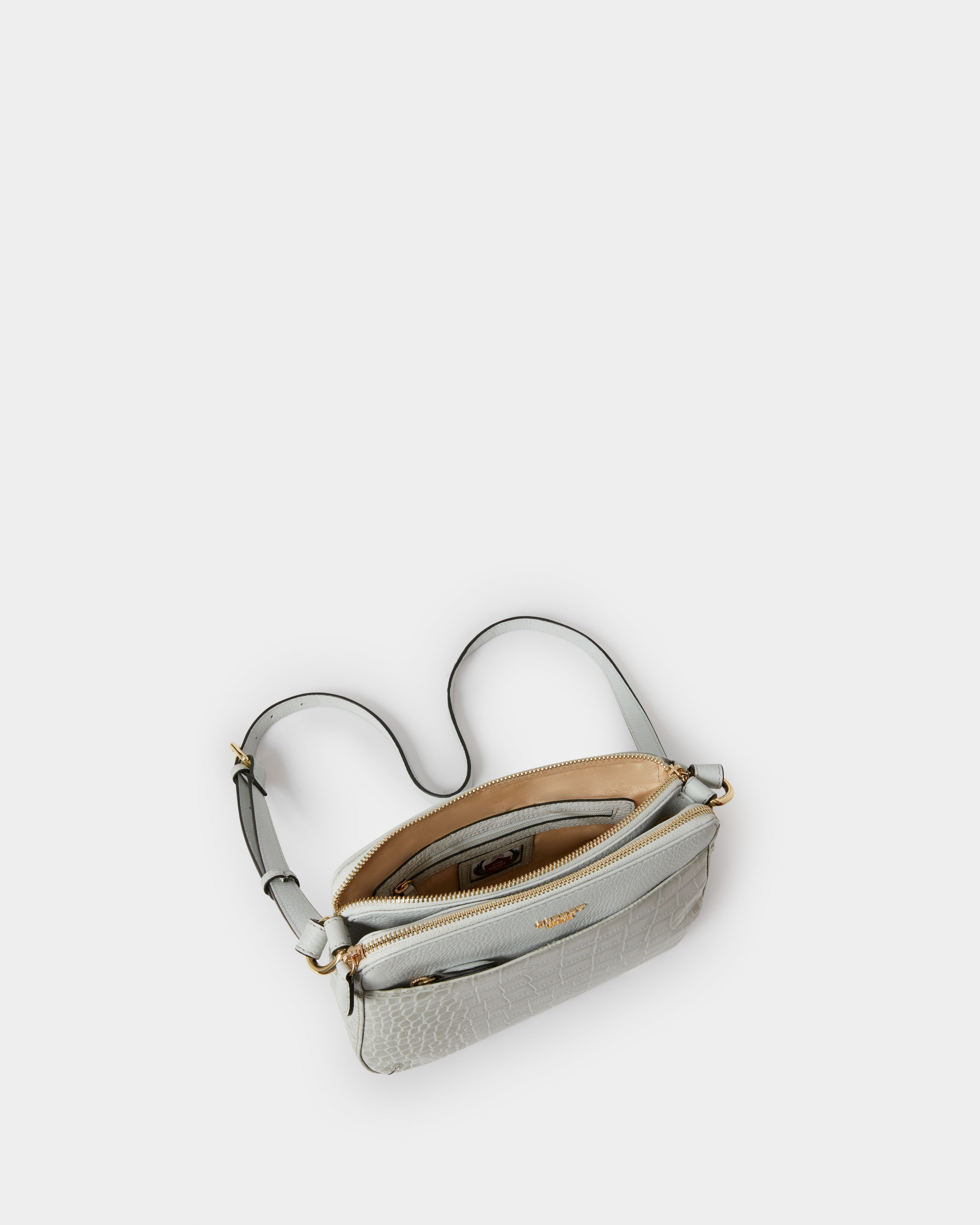 Image number 3 of The Kellie Leather Crossbody in Mist