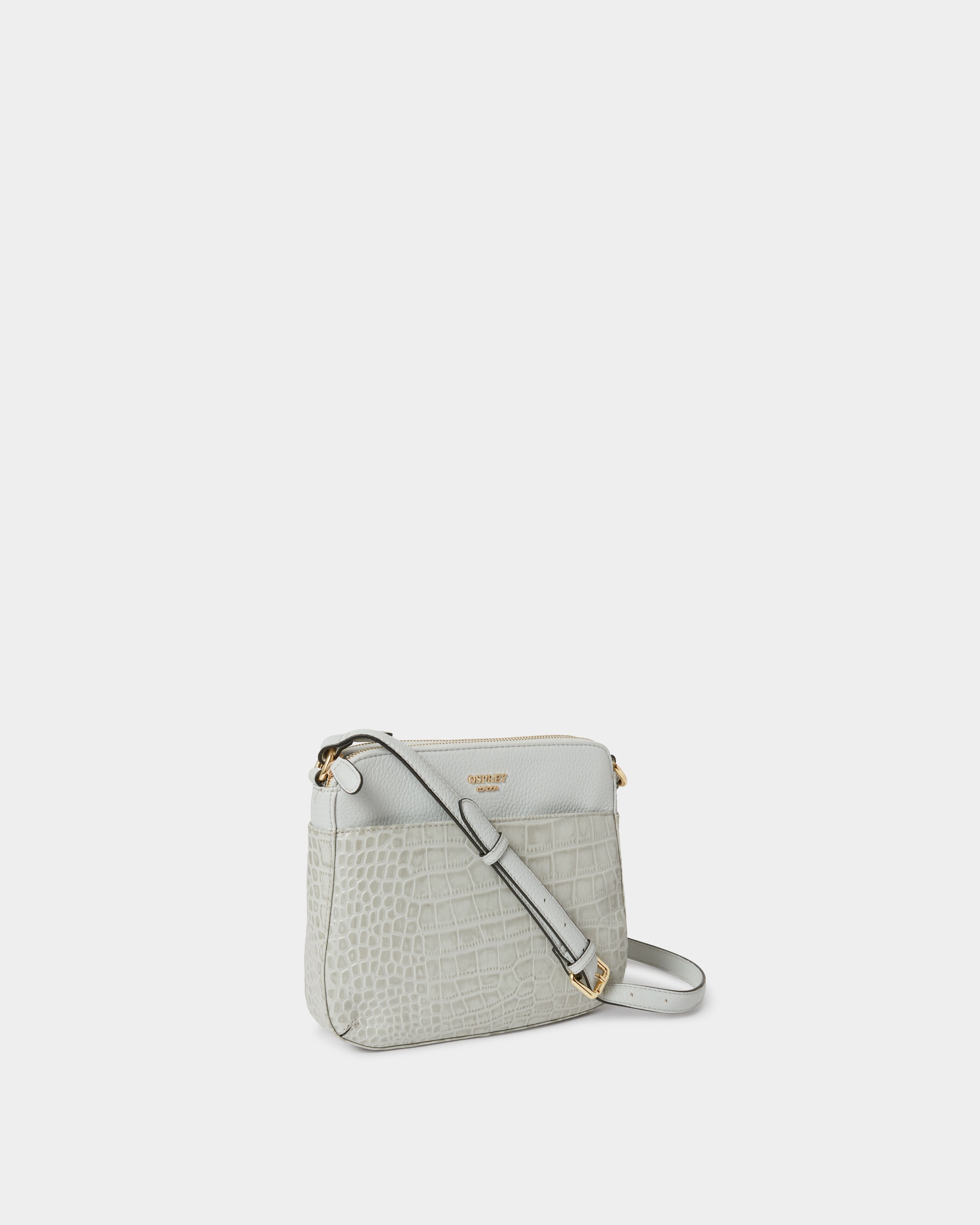 Image number 2 of The Kellie Leather Crossbody in Mist