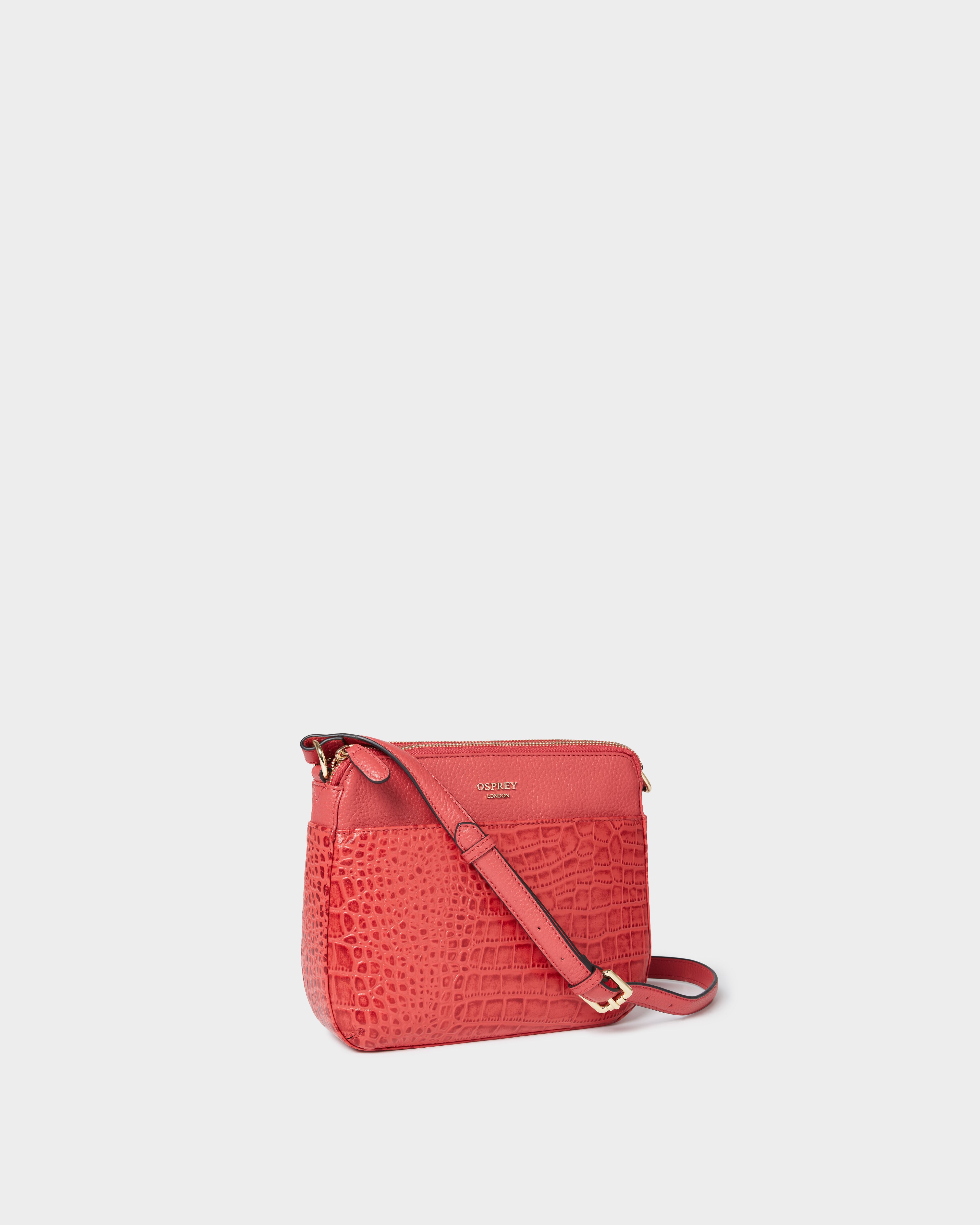 The Kellie Leather Crossbody in Rosewood