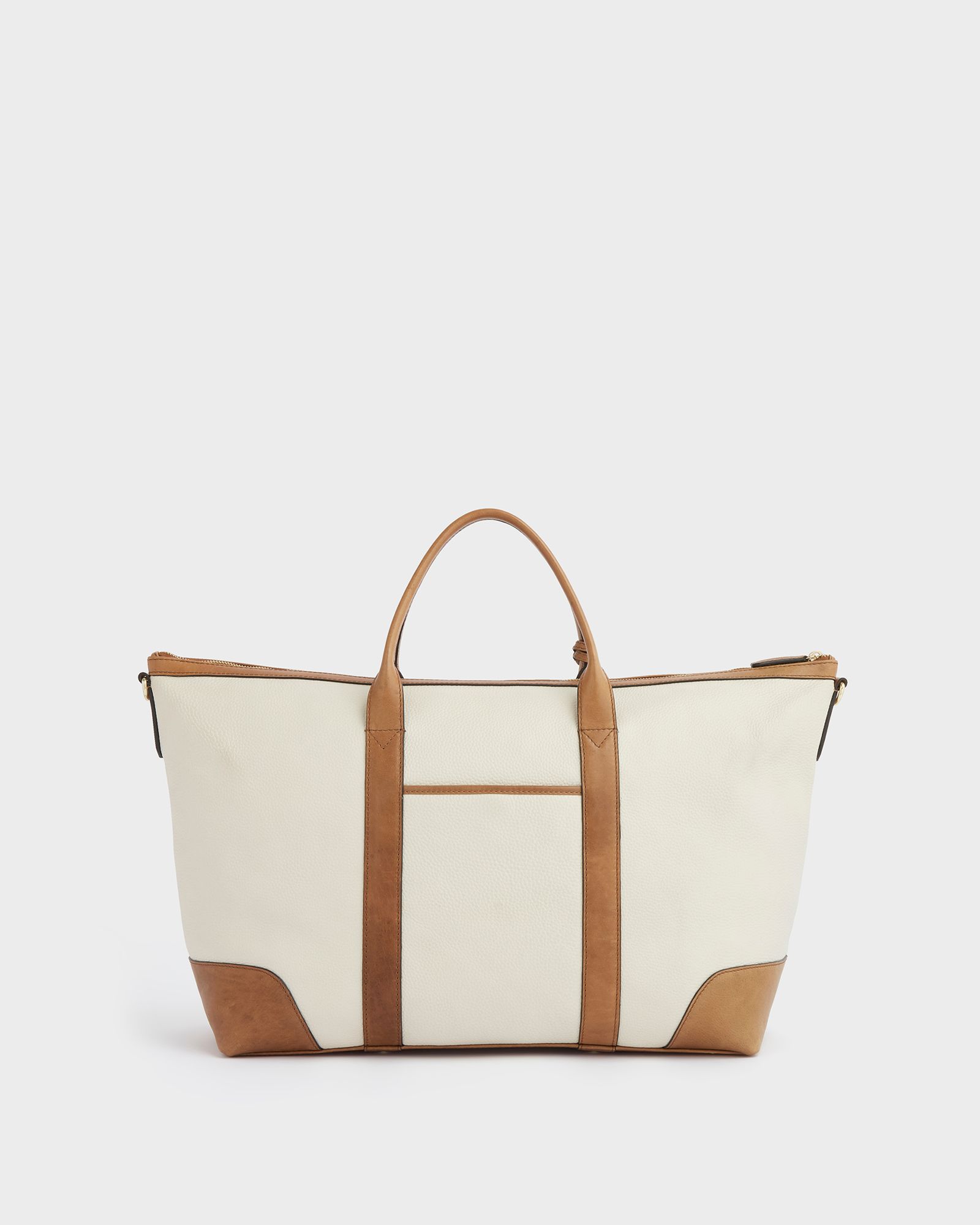 Image number 4 of The Savanna Leather Weekender in Ivory