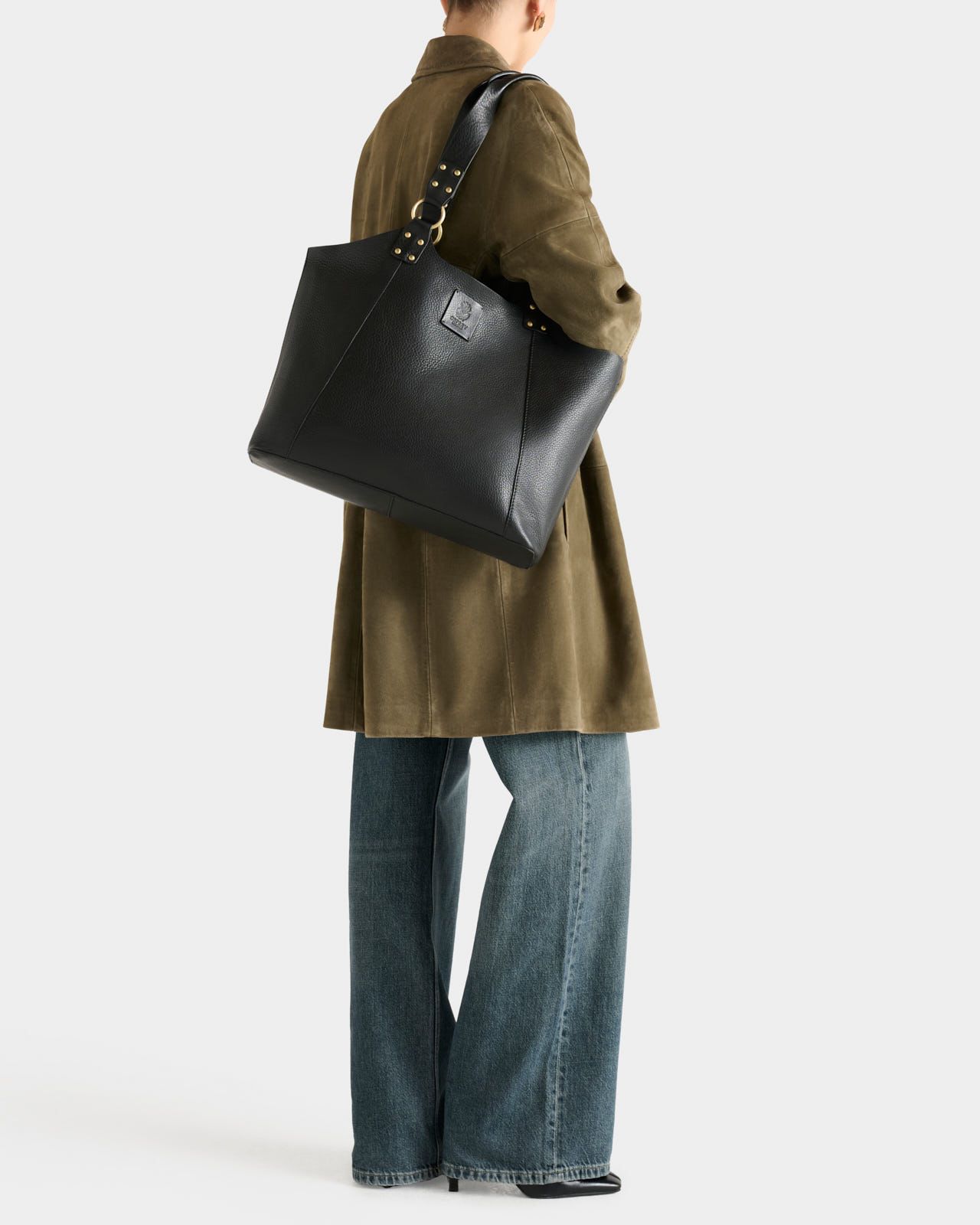 The Monterrey Leather Tote in Black