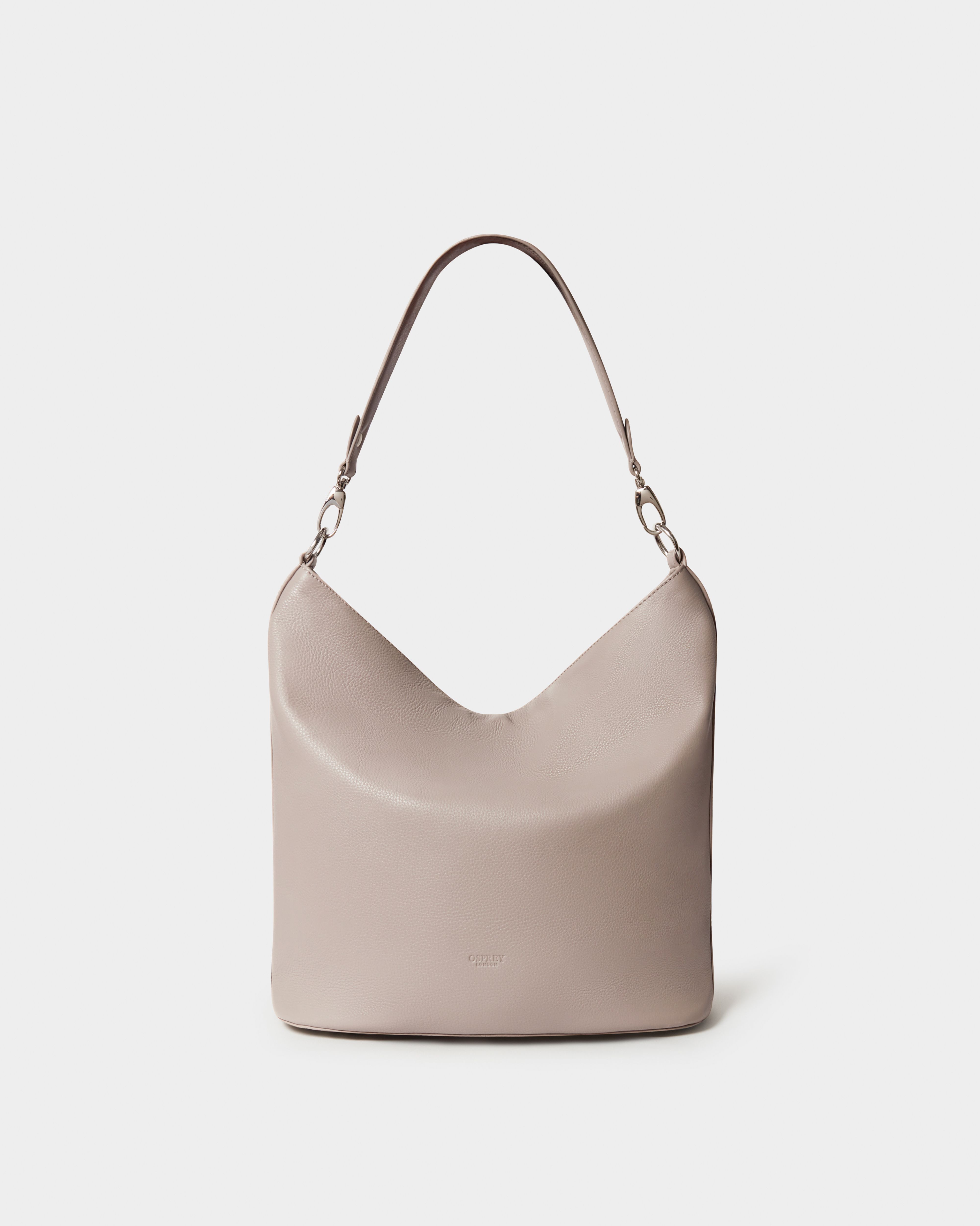 Image number 5 of The Kelso Large Leather Hobo in Taupe