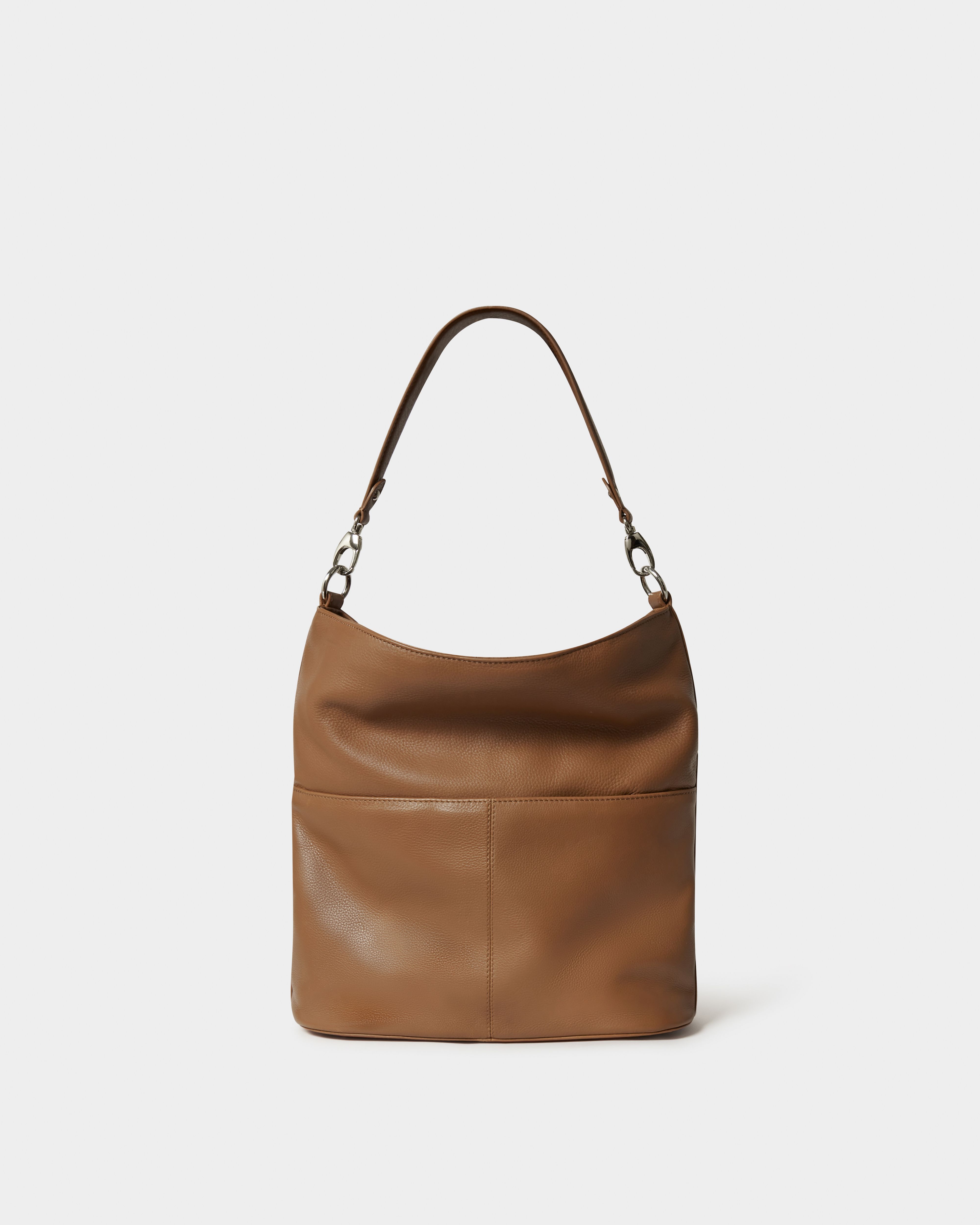 Image number 3 of The Kelso Large Leather Hobo in Tan