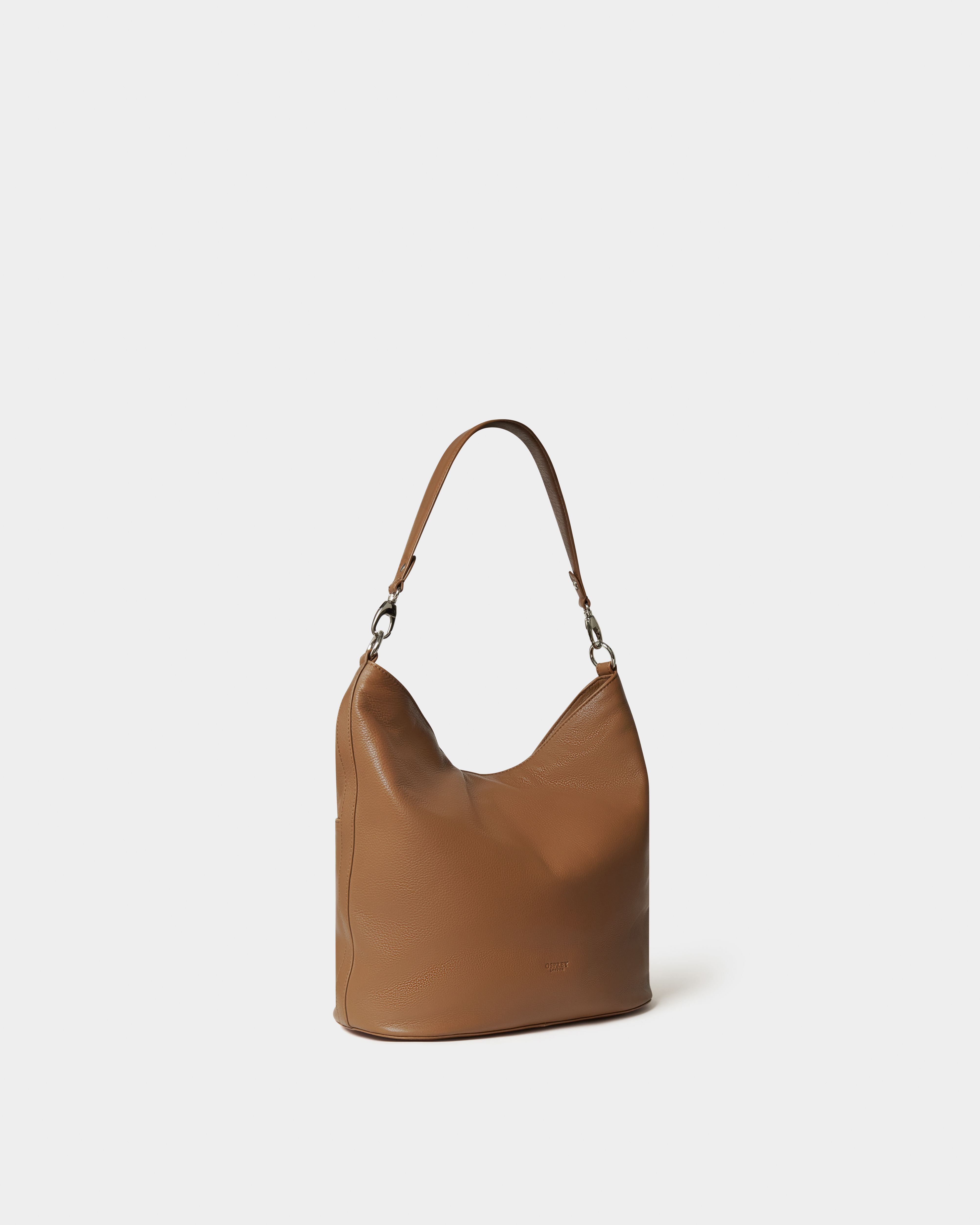 Image number 2 of The Kelso Large Leather Hobo in Tan