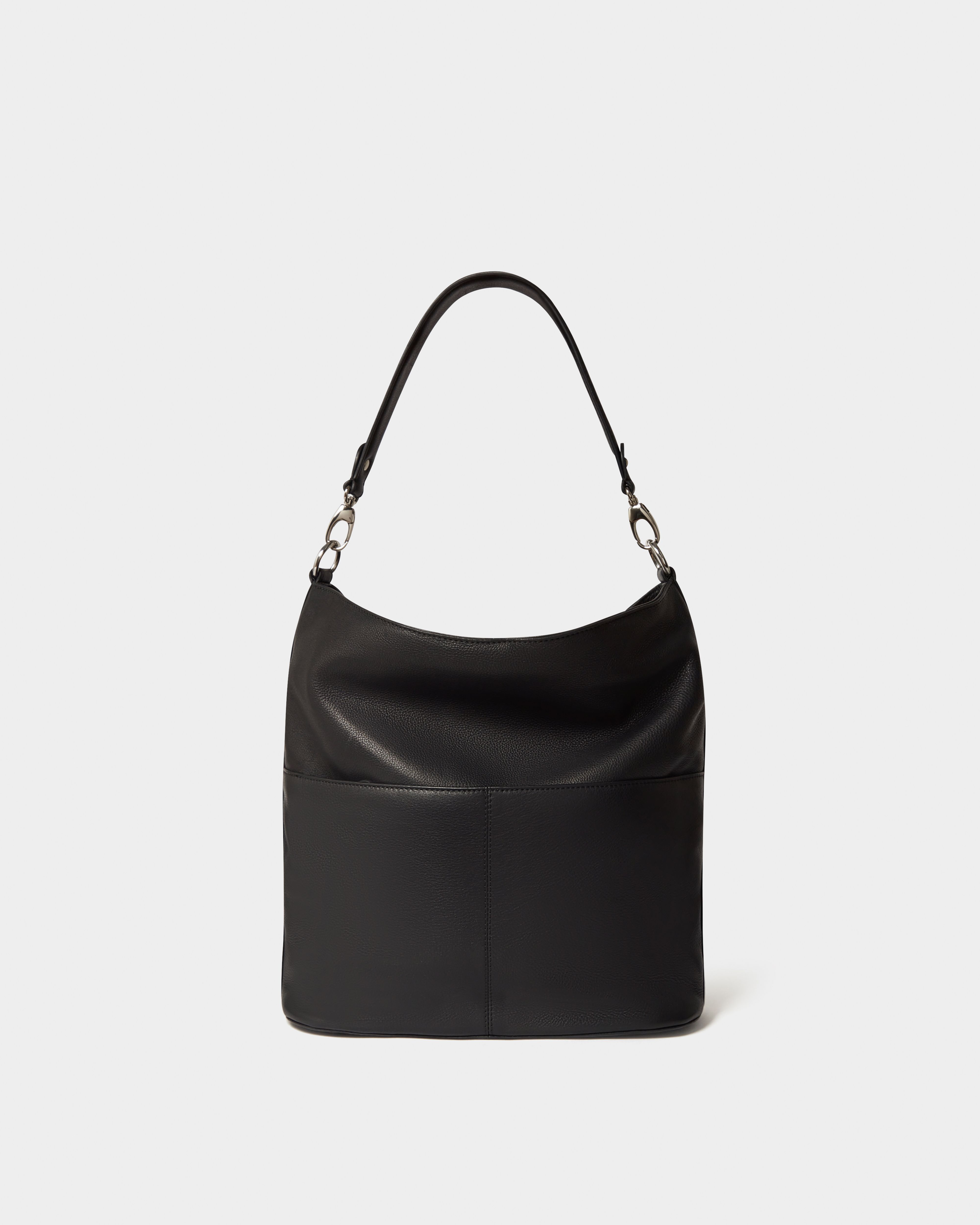 Image number 6 of The Kelso Large Leather Hobo in Black