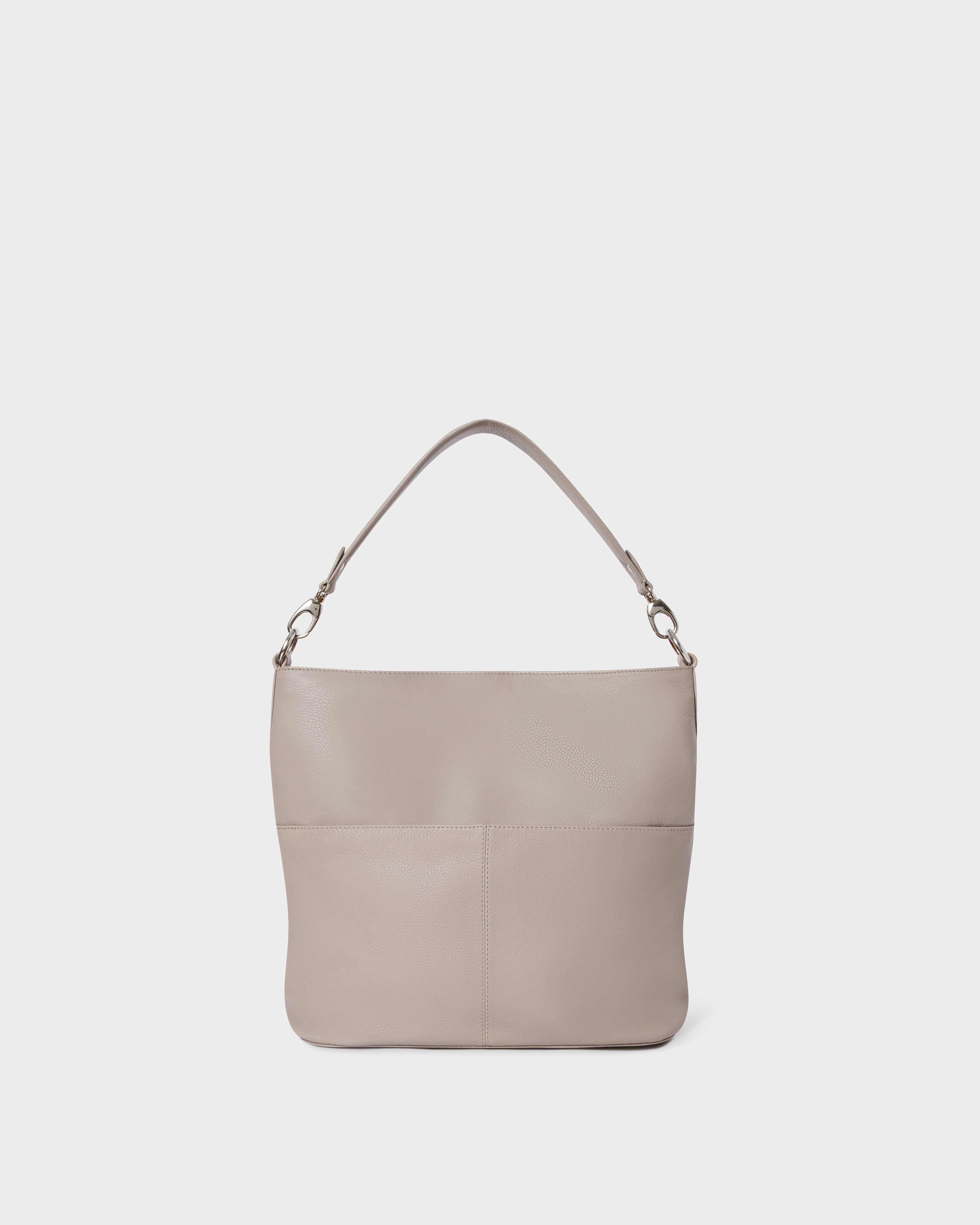 Image number 1 of The Kelso Large Leather Hobo in Taupe