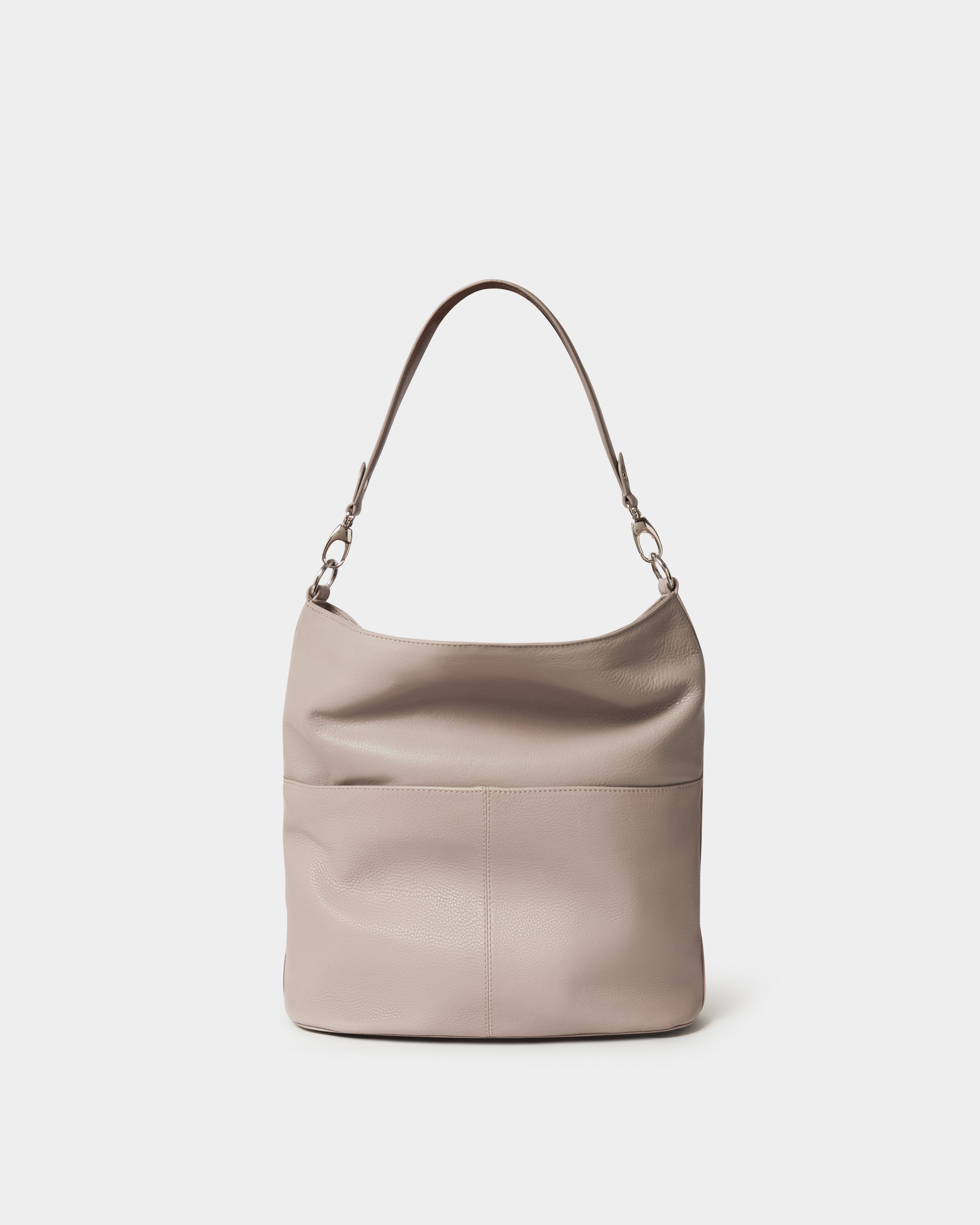Image number 3 of The Kelso Large Leather Hobo in Taupe