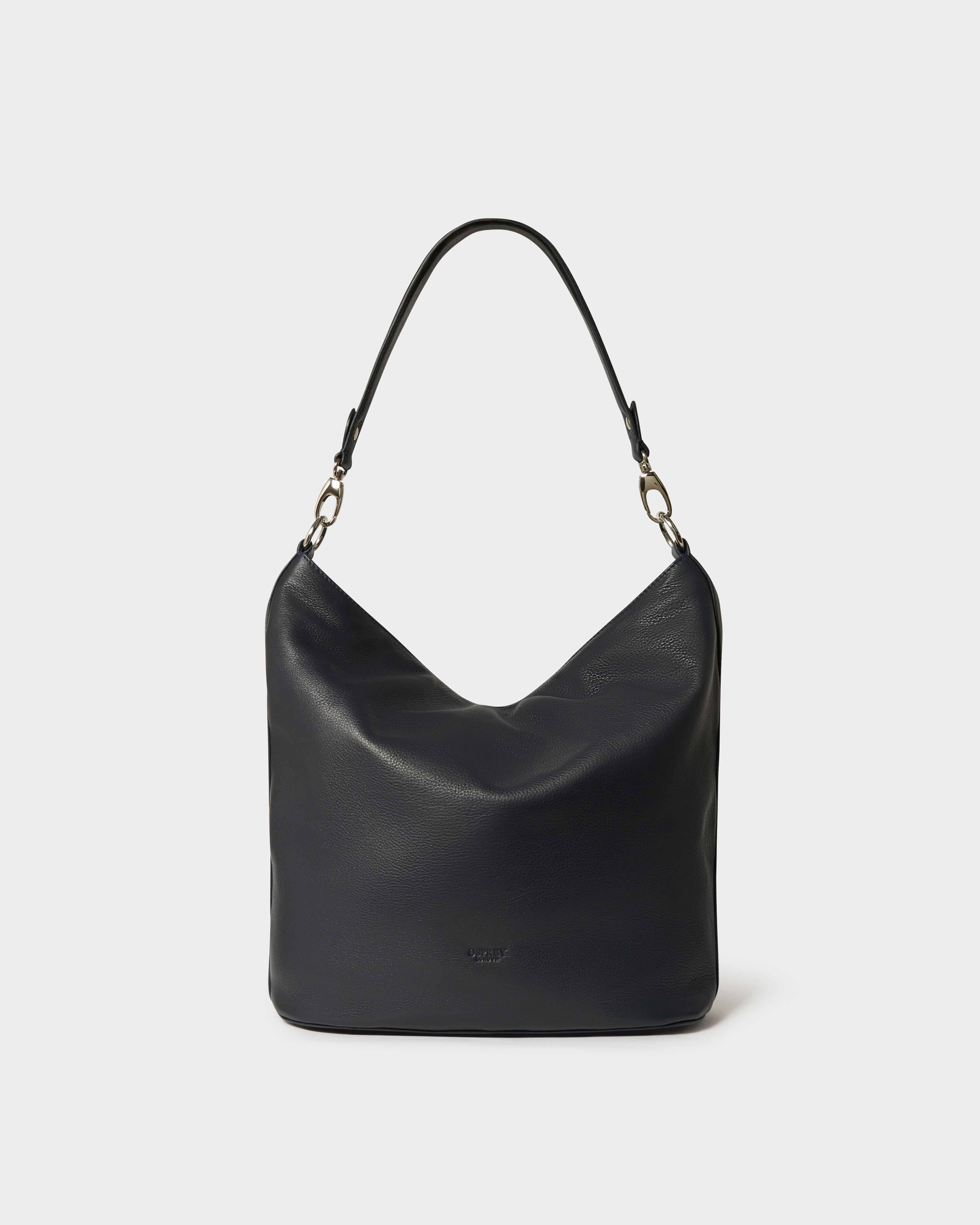 Image number 6 of The Kelso Large Leather Hobo in Navy