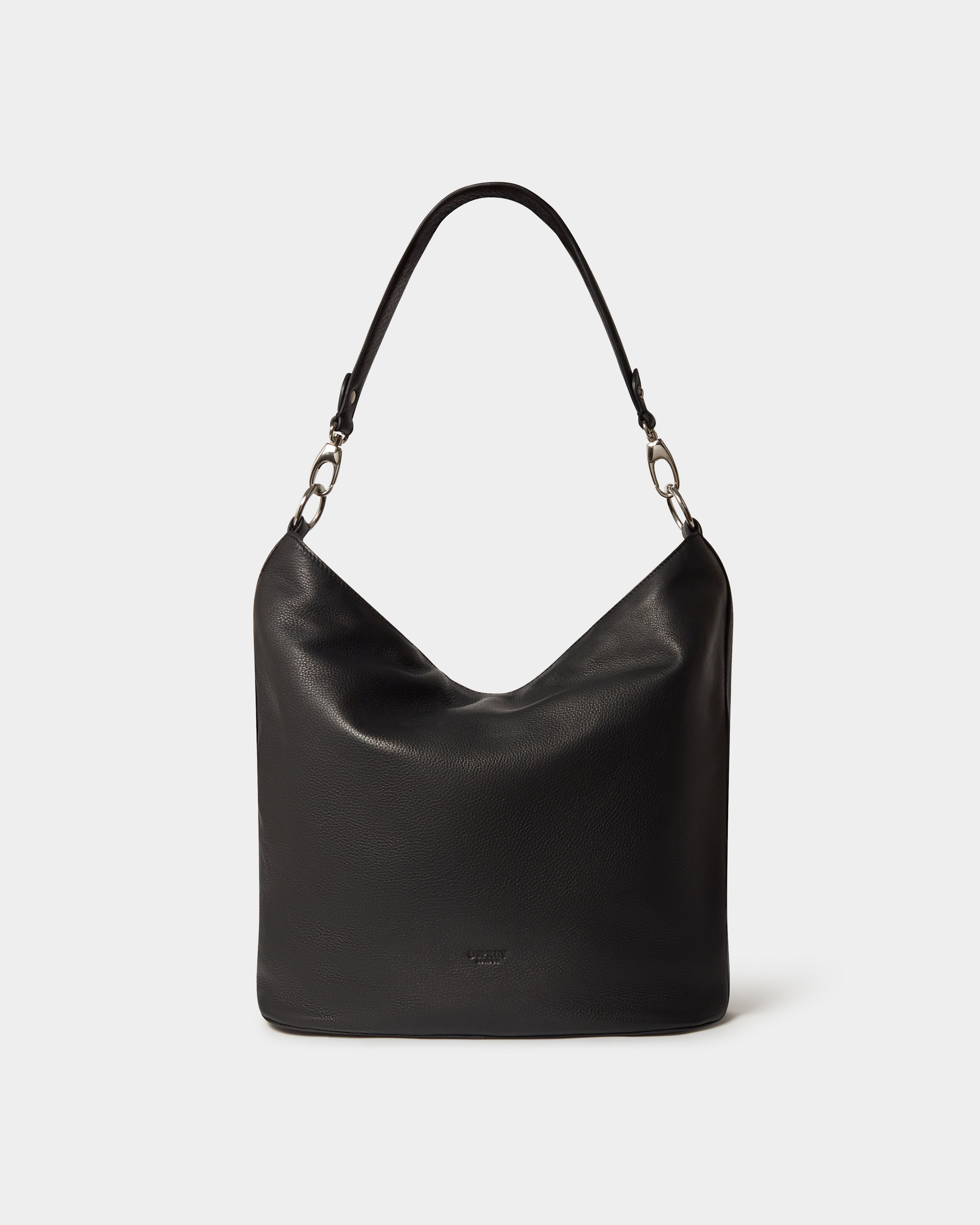 Image number 3 of The Kelso Large Leather Hobo in Black