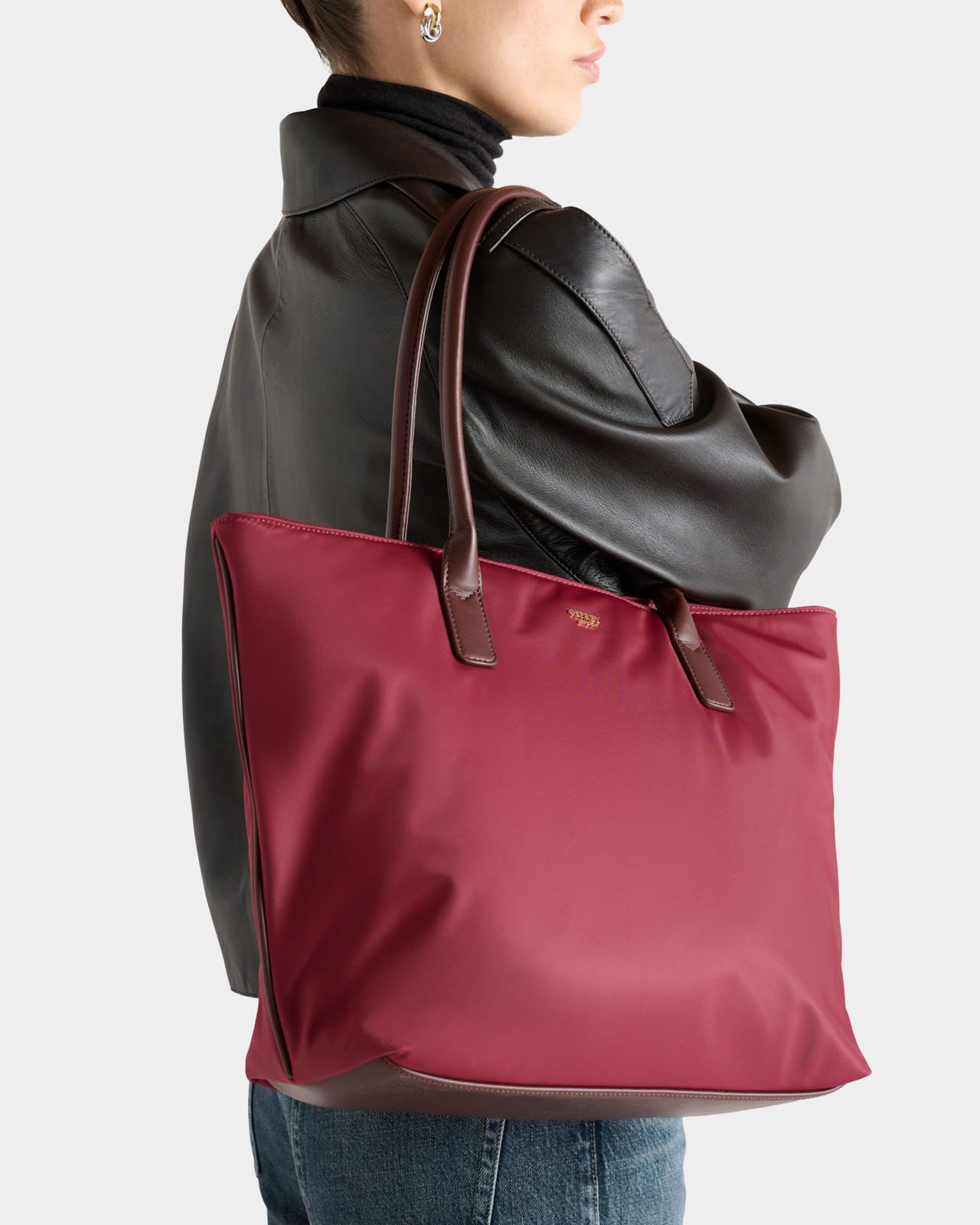 The Voyage Nylon Tote in Bordeaux