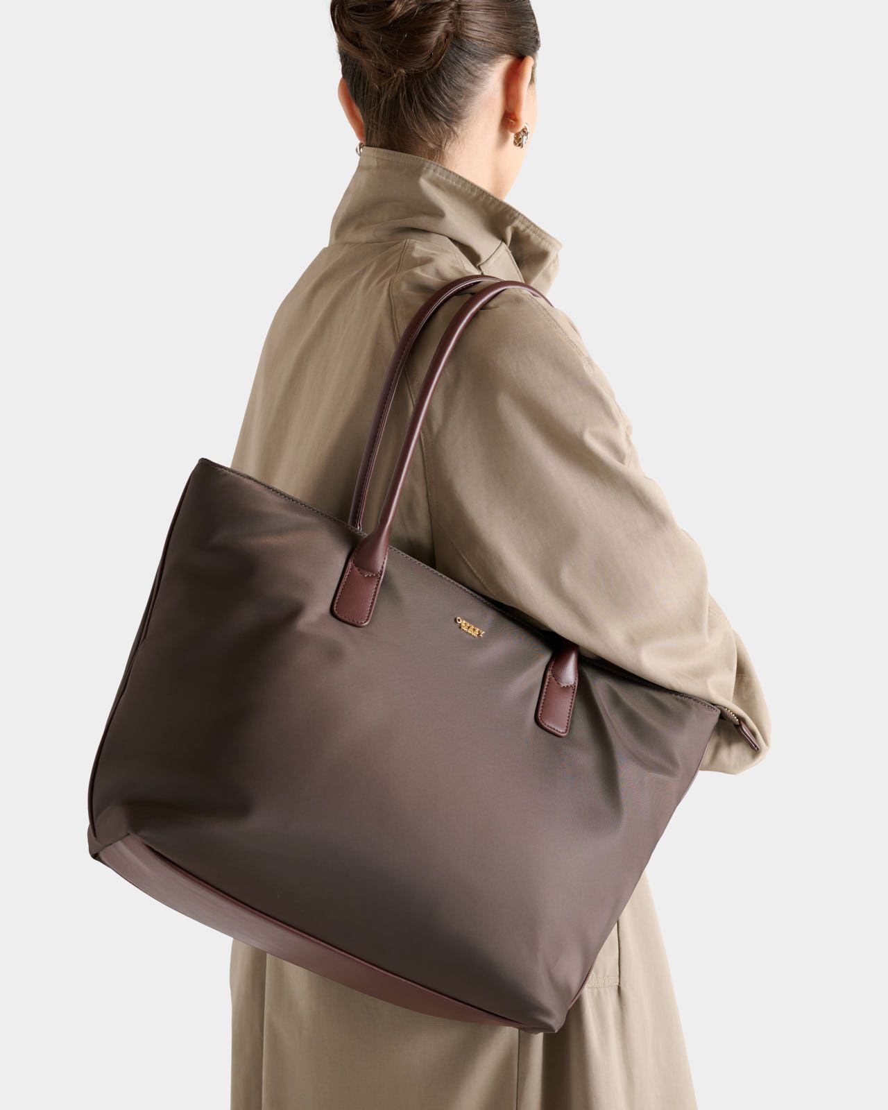 The Voyage Nylon Tote in Chocolate