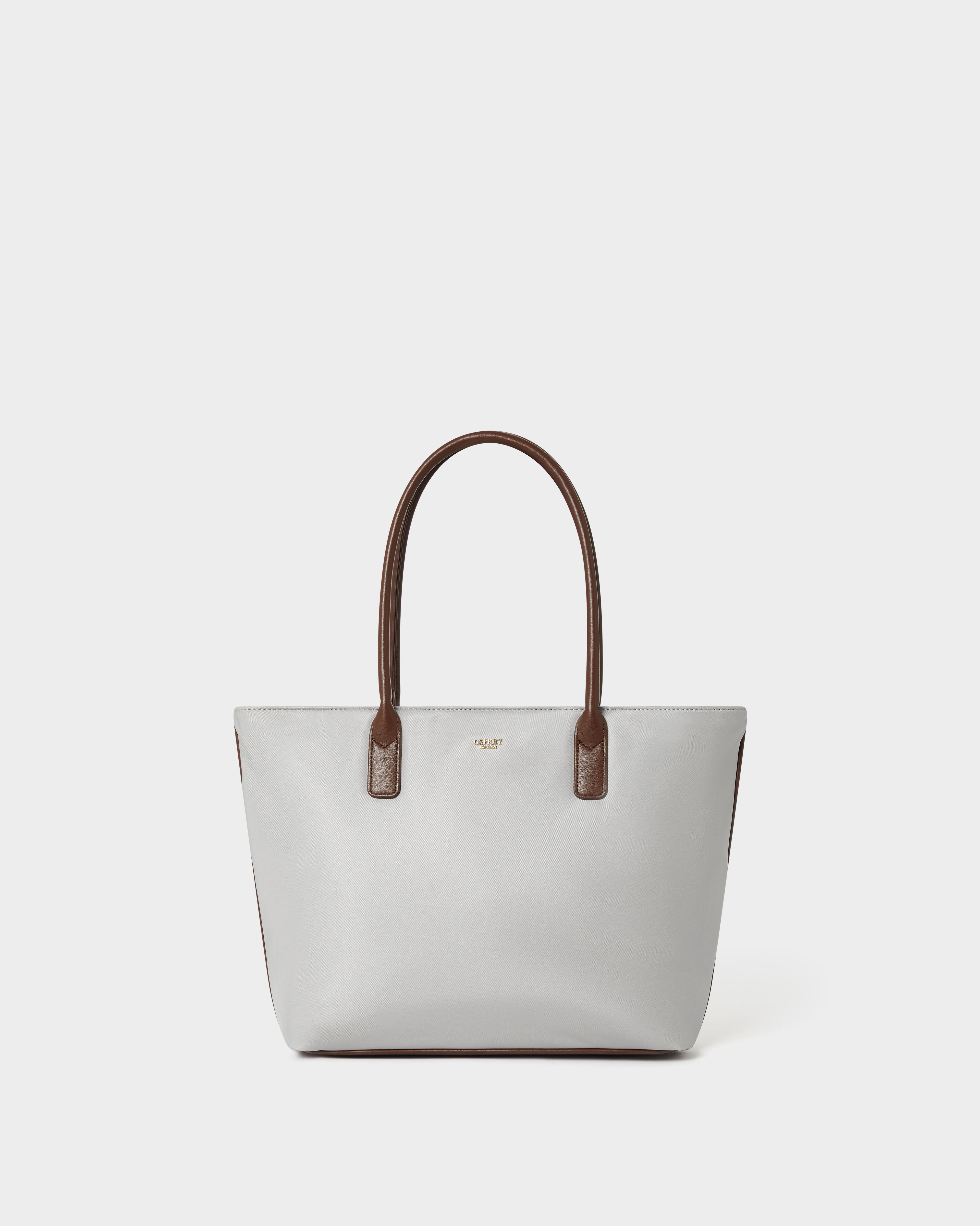 The Voyage Nylon Tote in Silver Grey