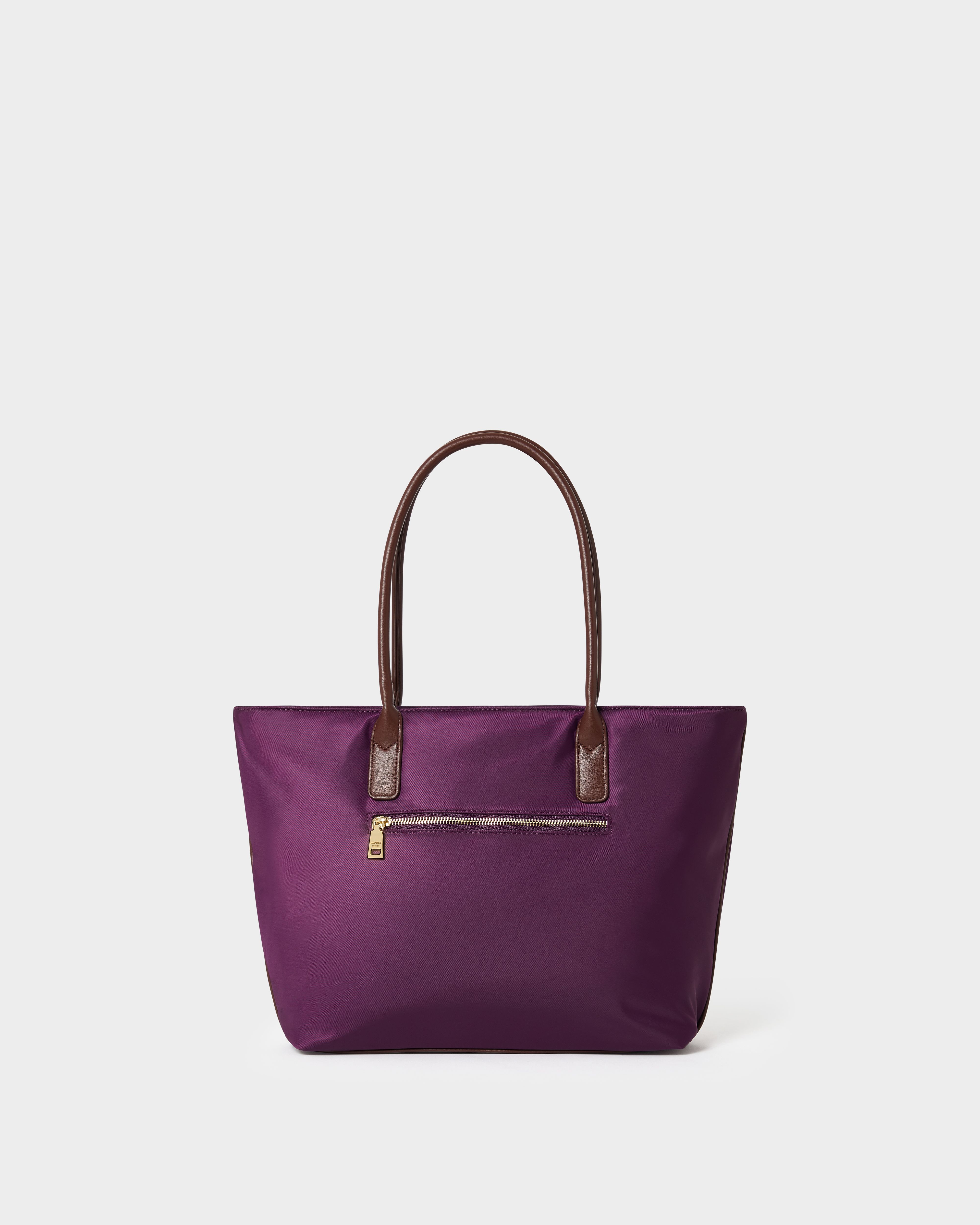 Image number 4 of The Voyage Nylon Tote in Aubergine