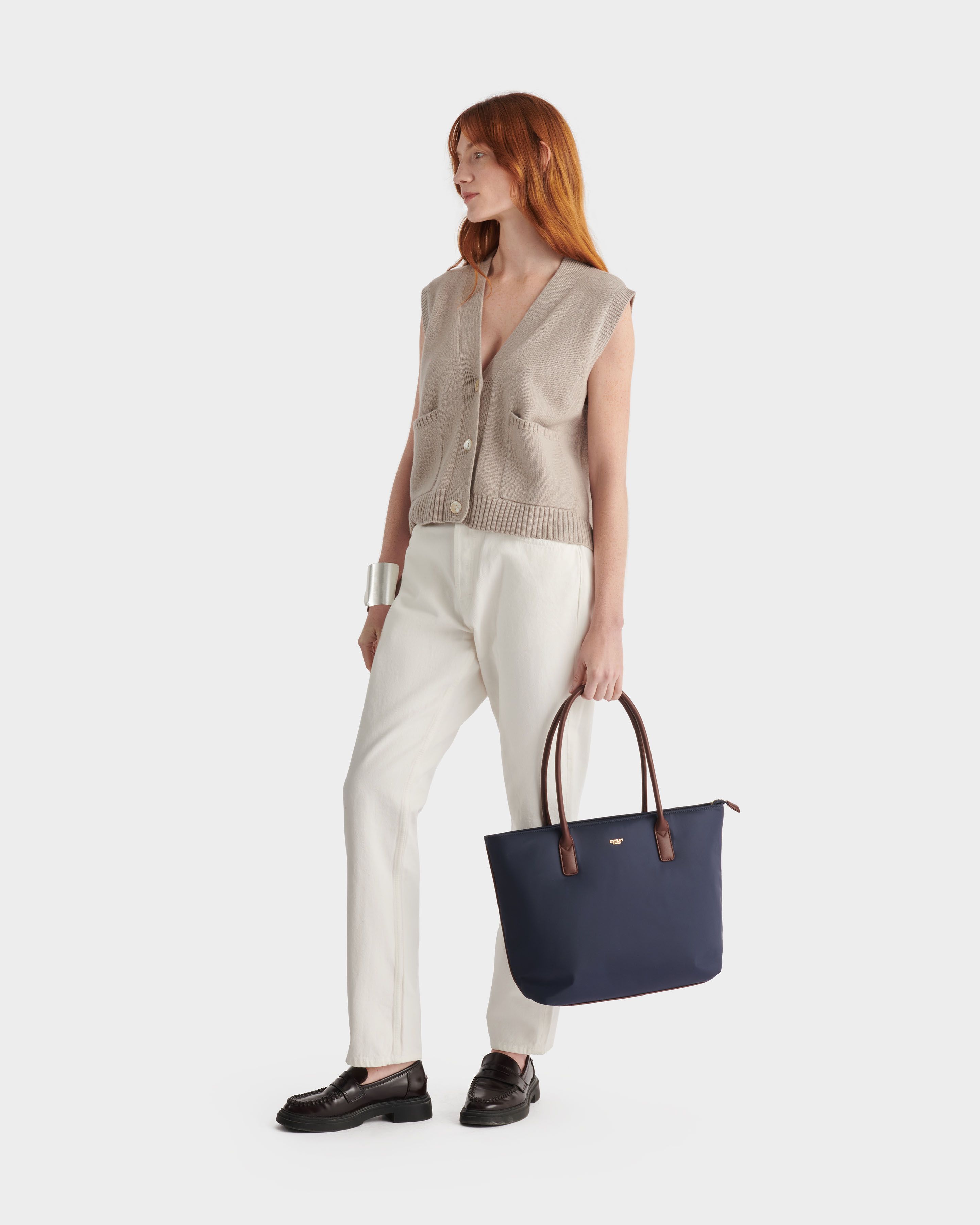 The Voyage Tote in Navy The Voyage Tote in Black