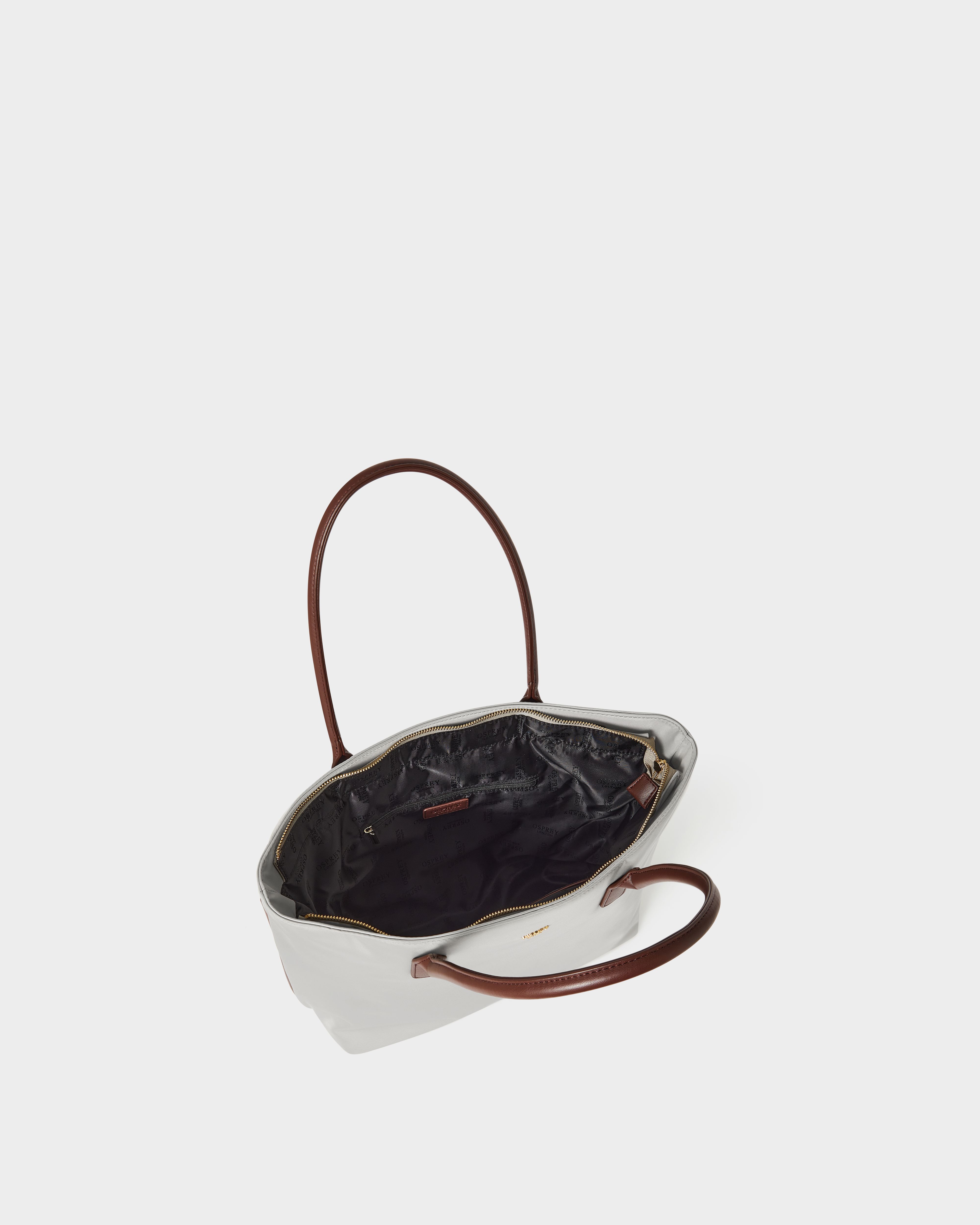Image number 3 of The Voyage Nylon Tote in Silver Grey