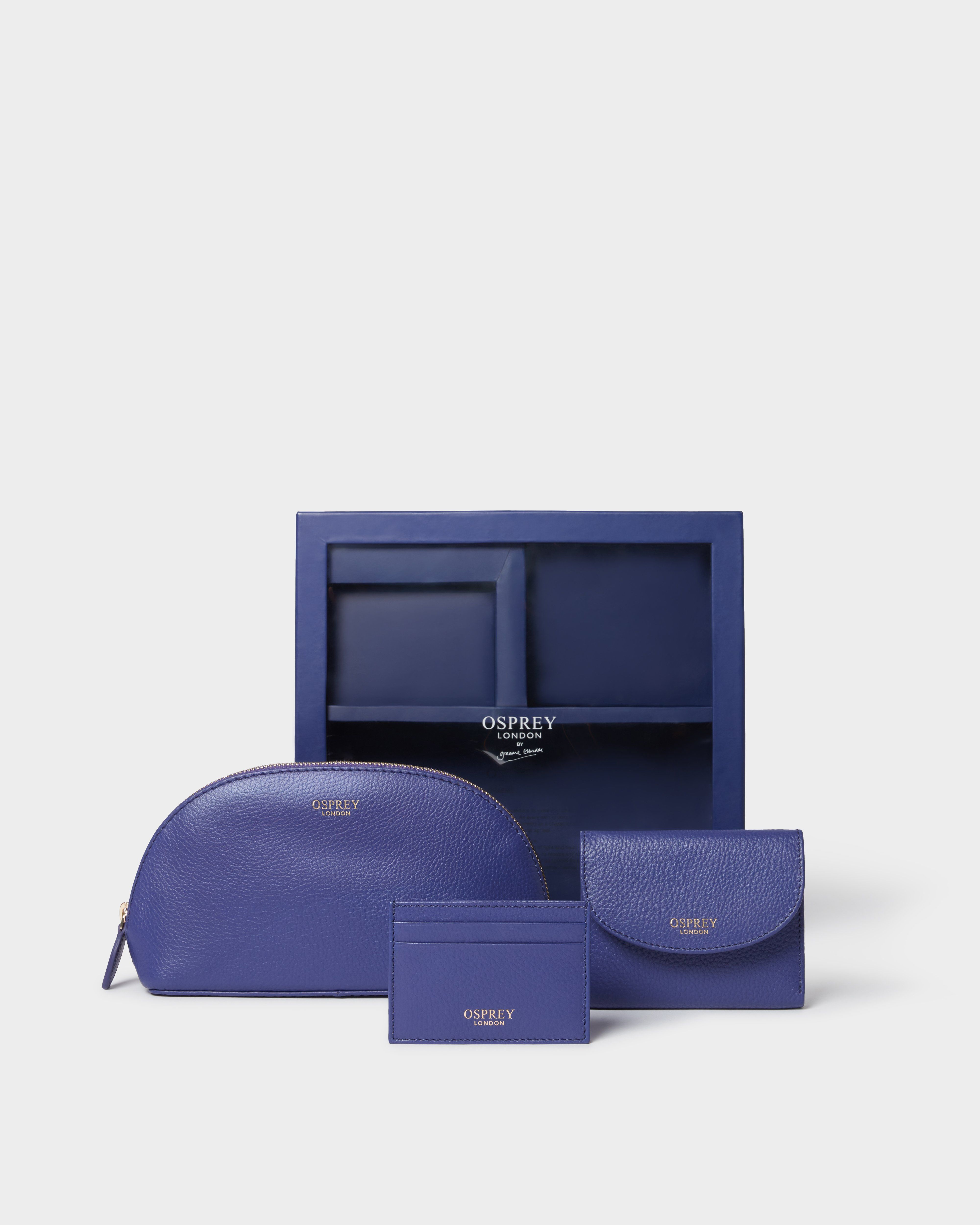 Image number 1 of The Tilly Leather Weekend Gift Set in Purple
