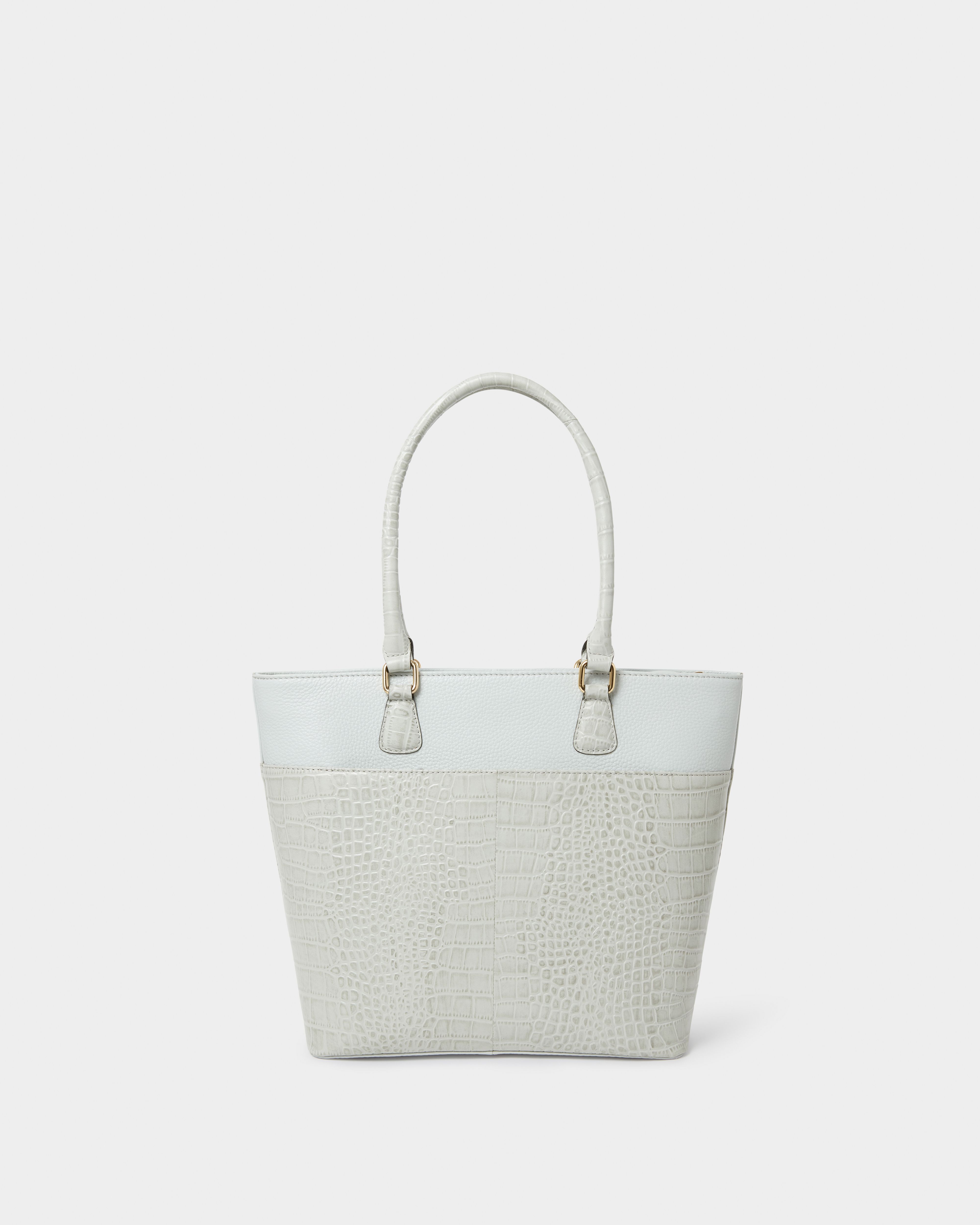 Image number 4 of The Kellie Leather Tote in Mist