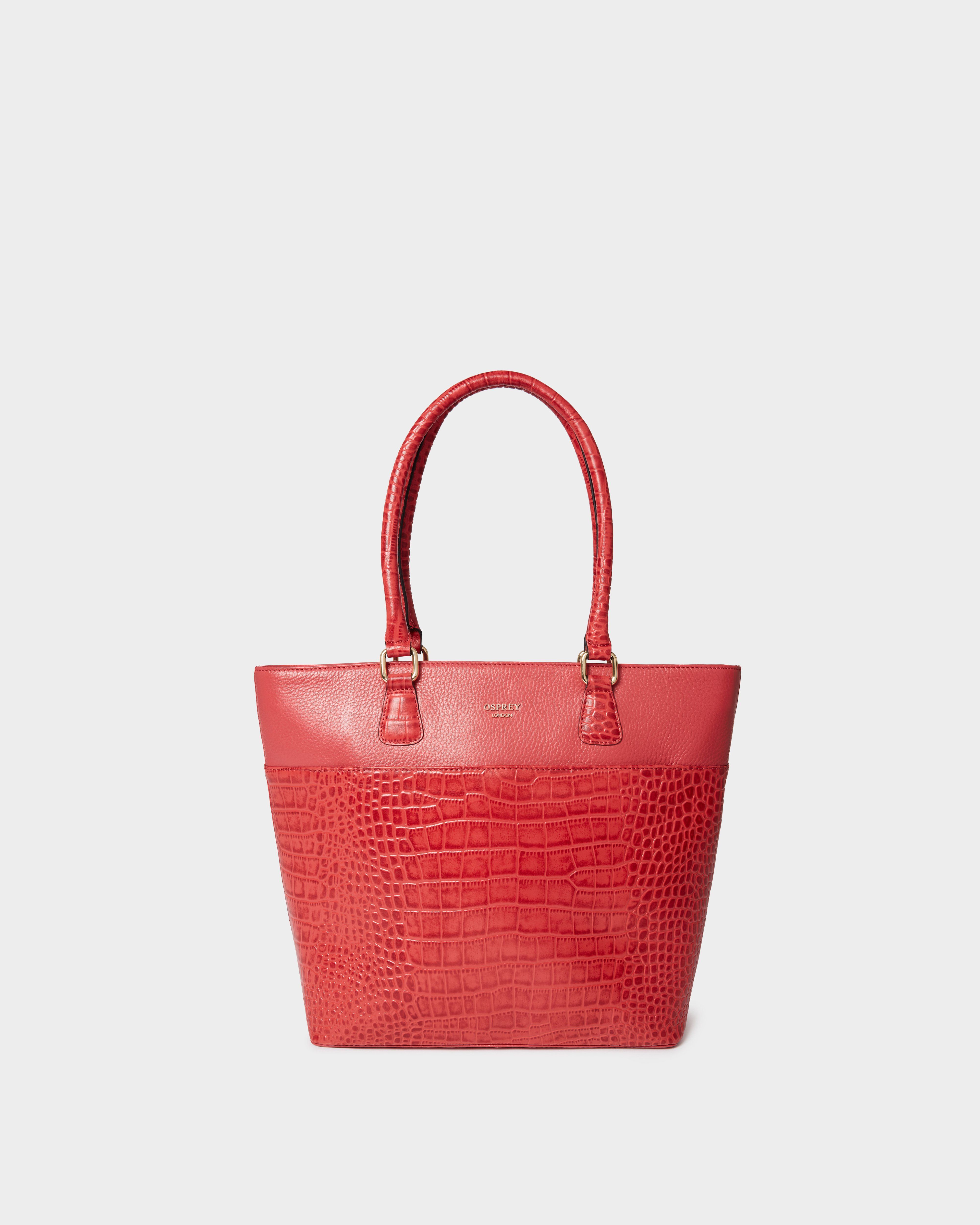 The Kellie Leather Tote in Rosewood